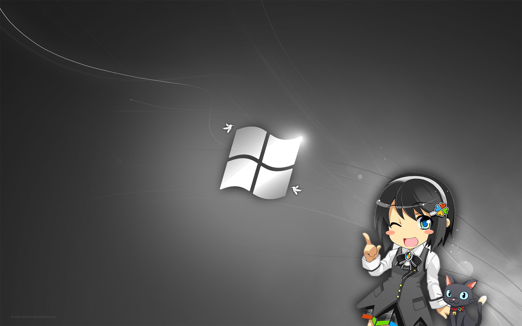 Nanami Madobe Windows 7 Windows Microsoft 1680x1050