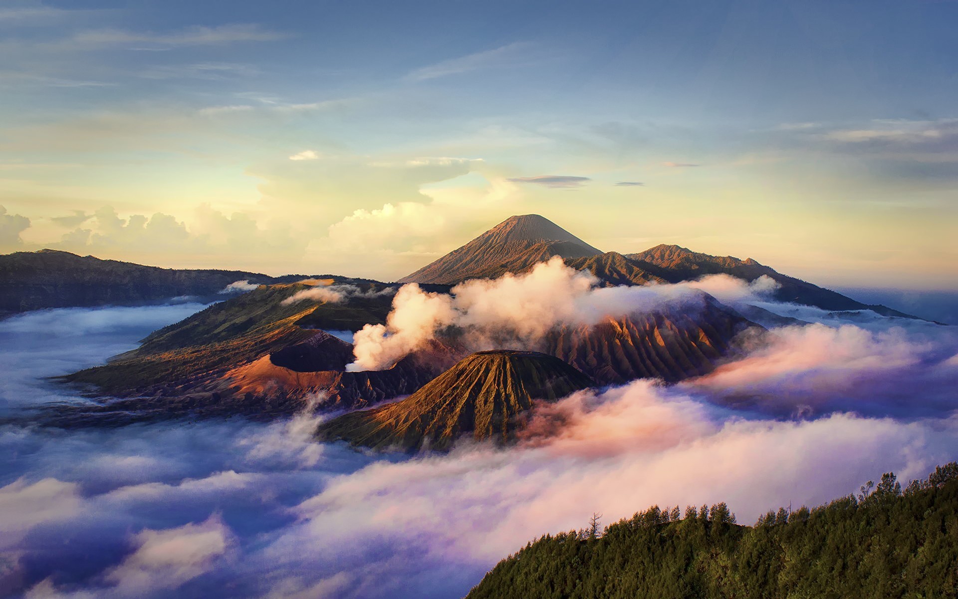 Volcano Java Indonesia Indonesia Cloud 1920x1200