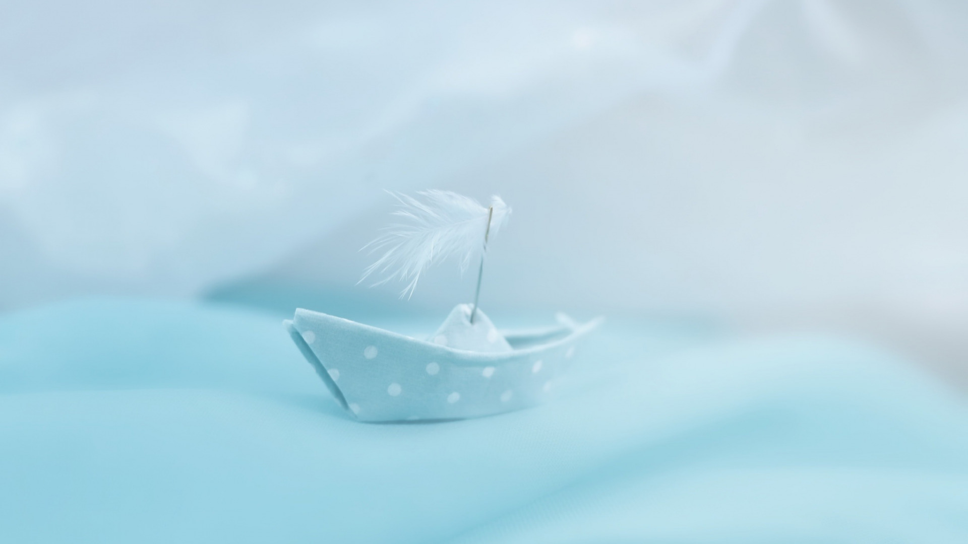 Boat Warm Colors Paper Boats Feathers Minimalism Dots 1920x1080