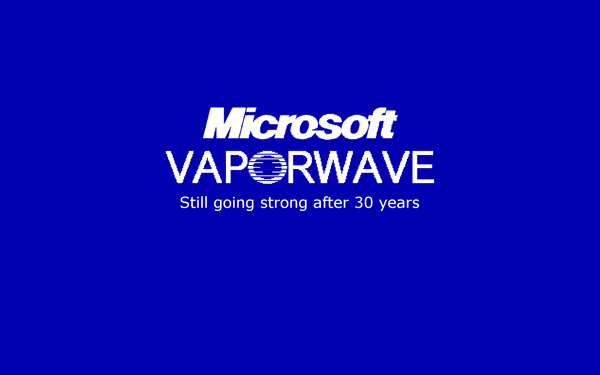 Vaporwave 1990s Microsoft Blue 1920x1200