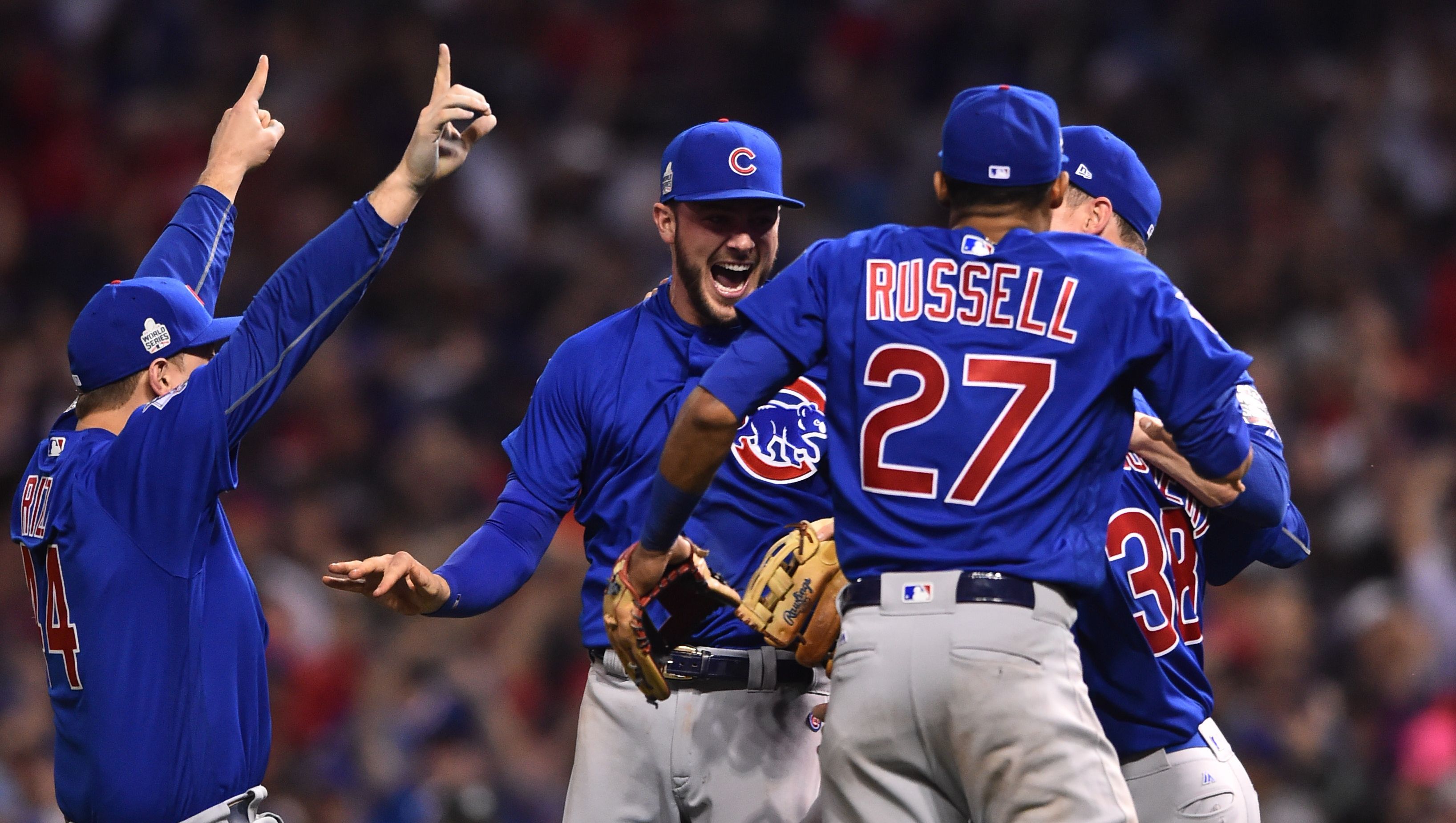 Cubs World Series Anthony Rizzo Kris Bryant Sport Arms Up Open Mouth Numbers Sports Men 3272x1849