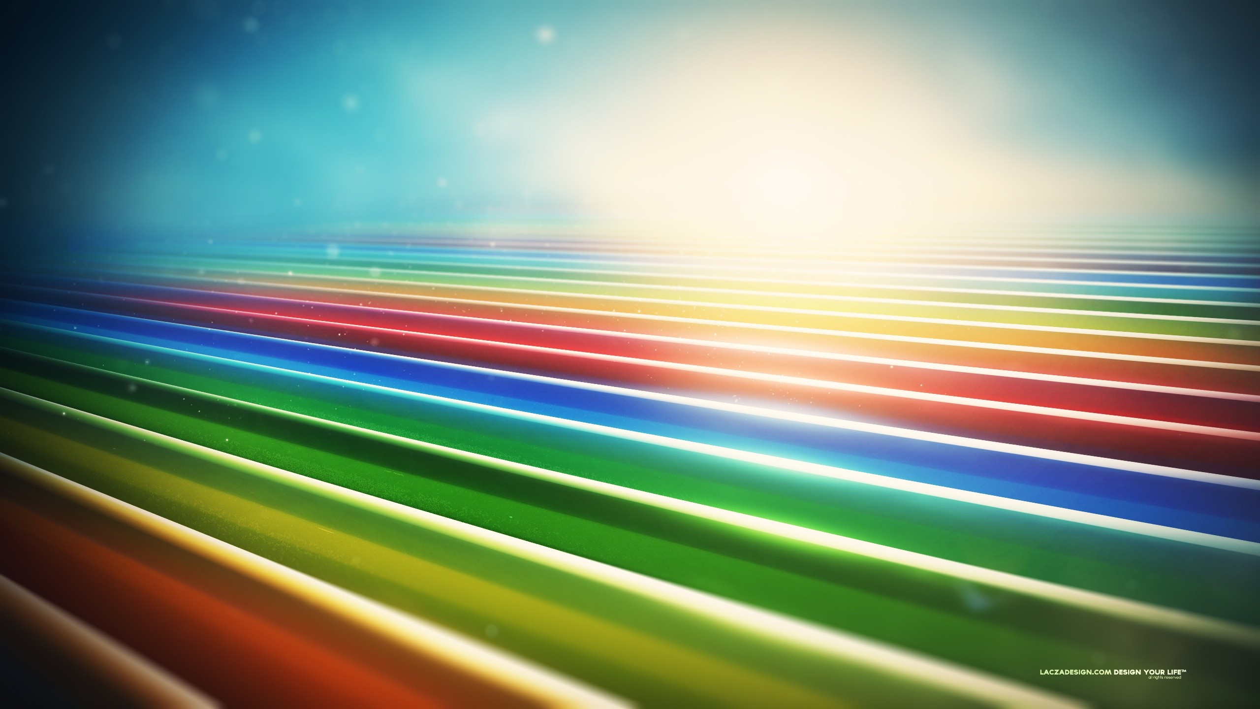 Abstract Lacza Colorful Digital Art Lines 2560x1440