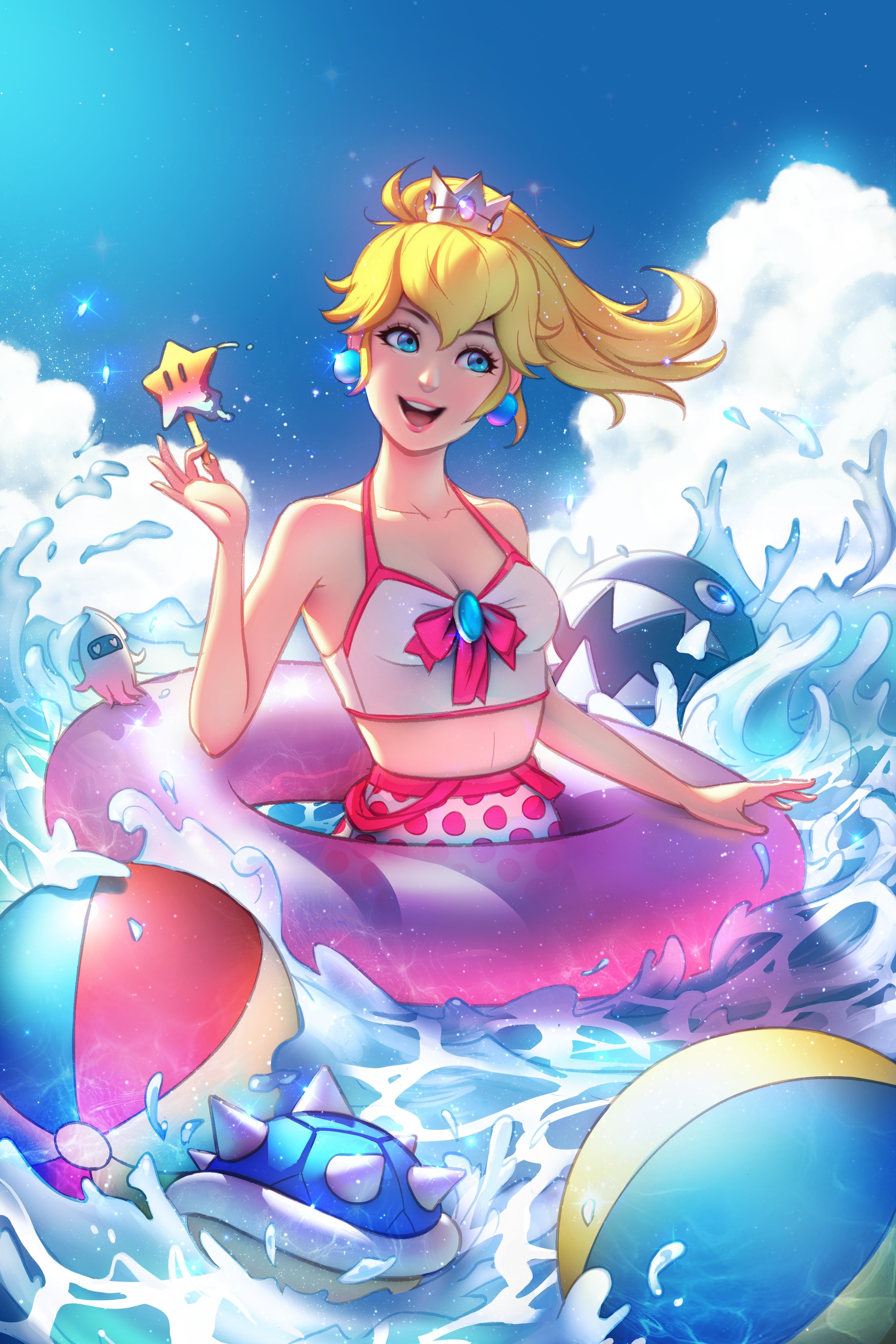 Jonathan Hamilton Princess Peach Blonde Blue Eyes 2333x3500