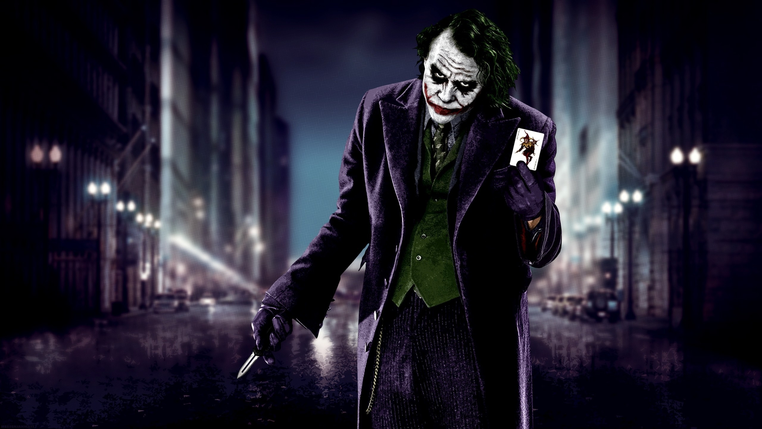 Joker The Dark Knight Heath Ledger Movies 2560x1440