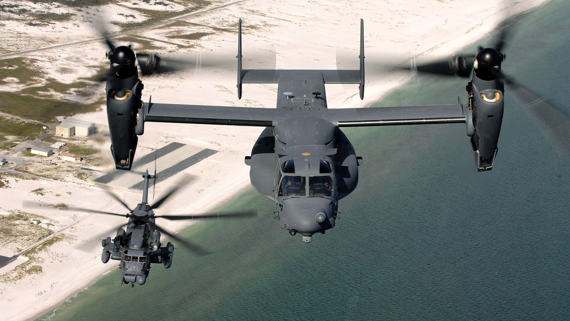 Helicopters V 22 Osprey Military MH 53 Pave Low 1920x1080