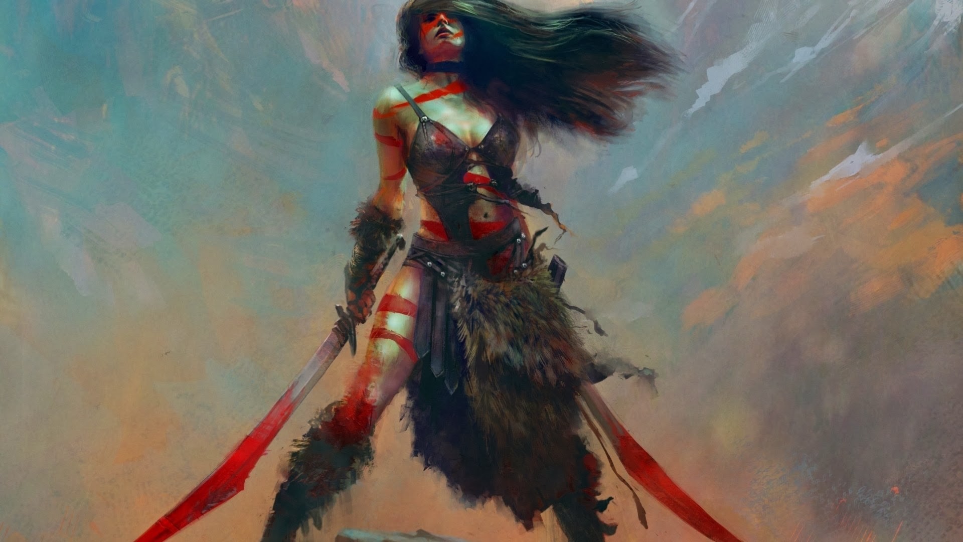 Fantasy Art Sword Maciej Kuciara Warrior Fantasy Girl Fantasy Art Warrior Girls Warrior Warrior Swor 1920x1080