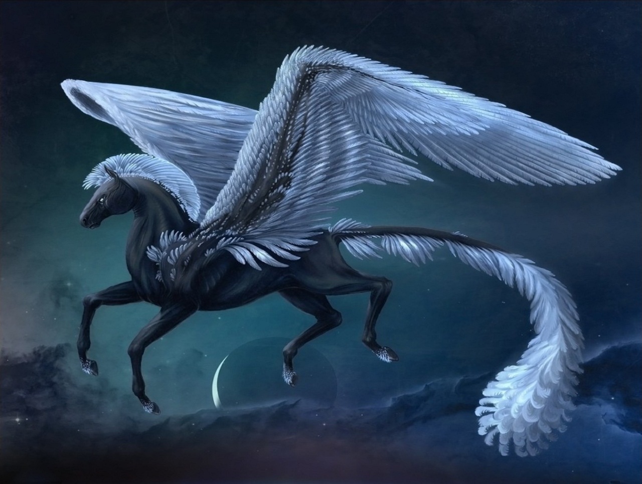 Horse Wings Pegasus Animal 1280x965