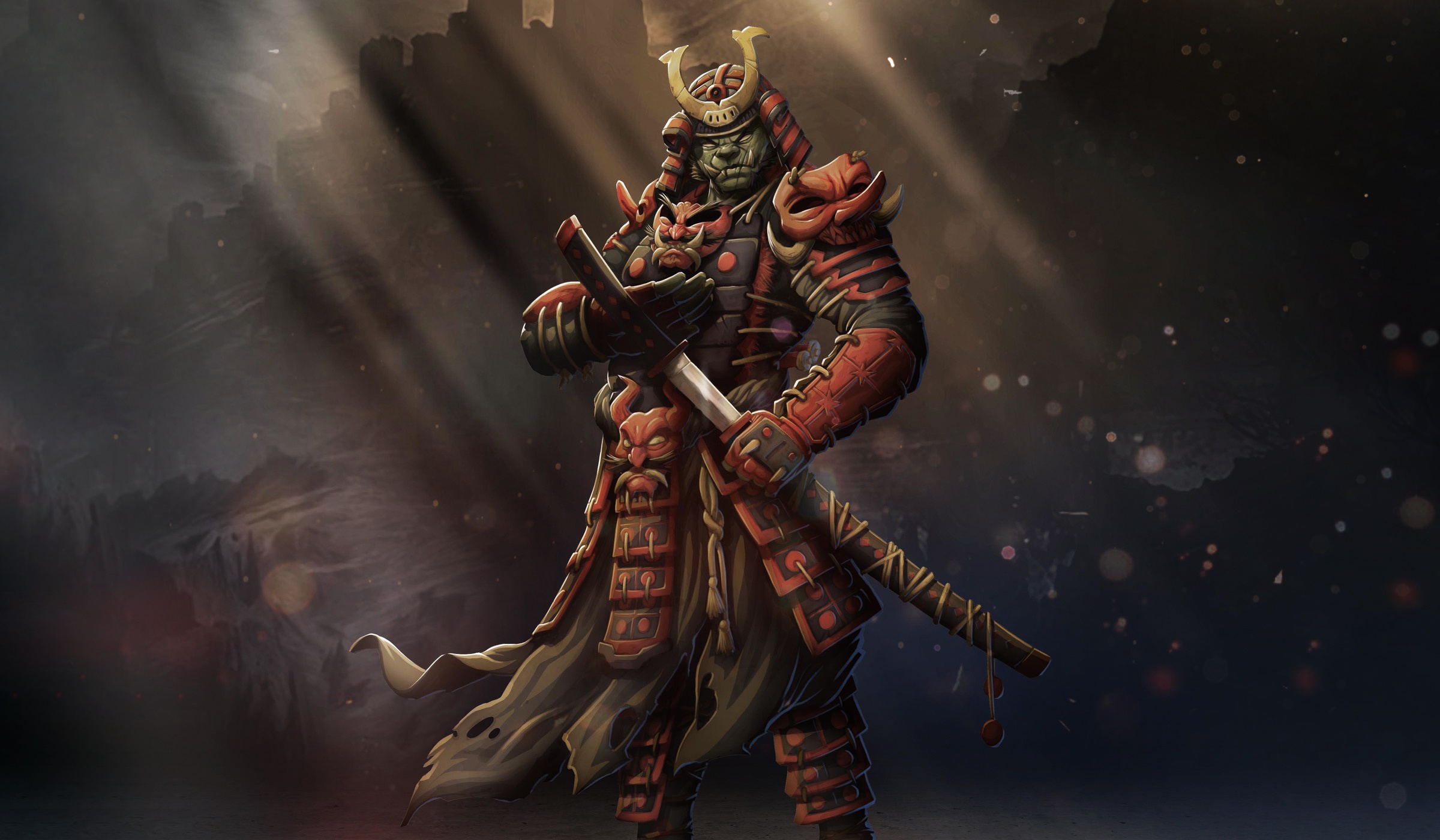 Artwork Warrior Fantasy Art Shinobi Samurai 2400x1400