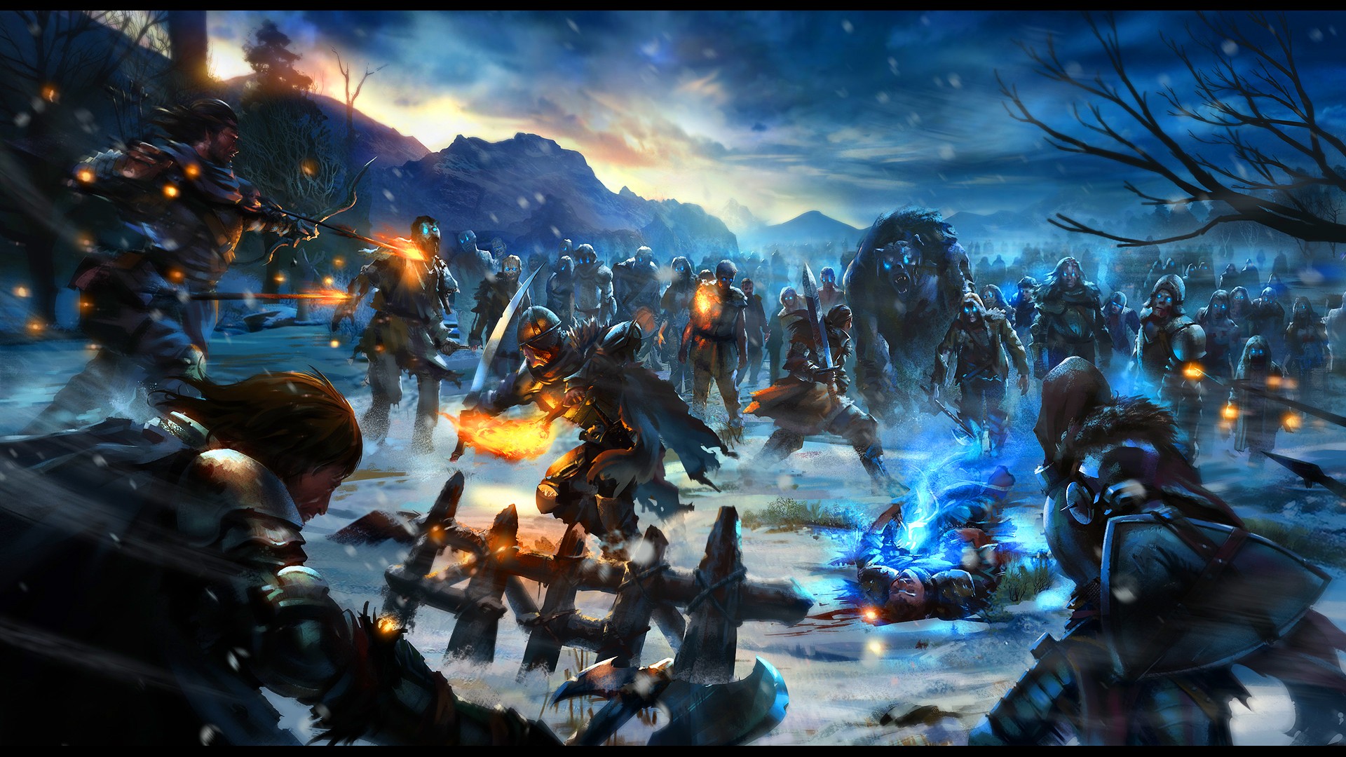 A Song Of Ice And Fire Game Of Thrones The Others Fantasy Art Battle 1920x1080