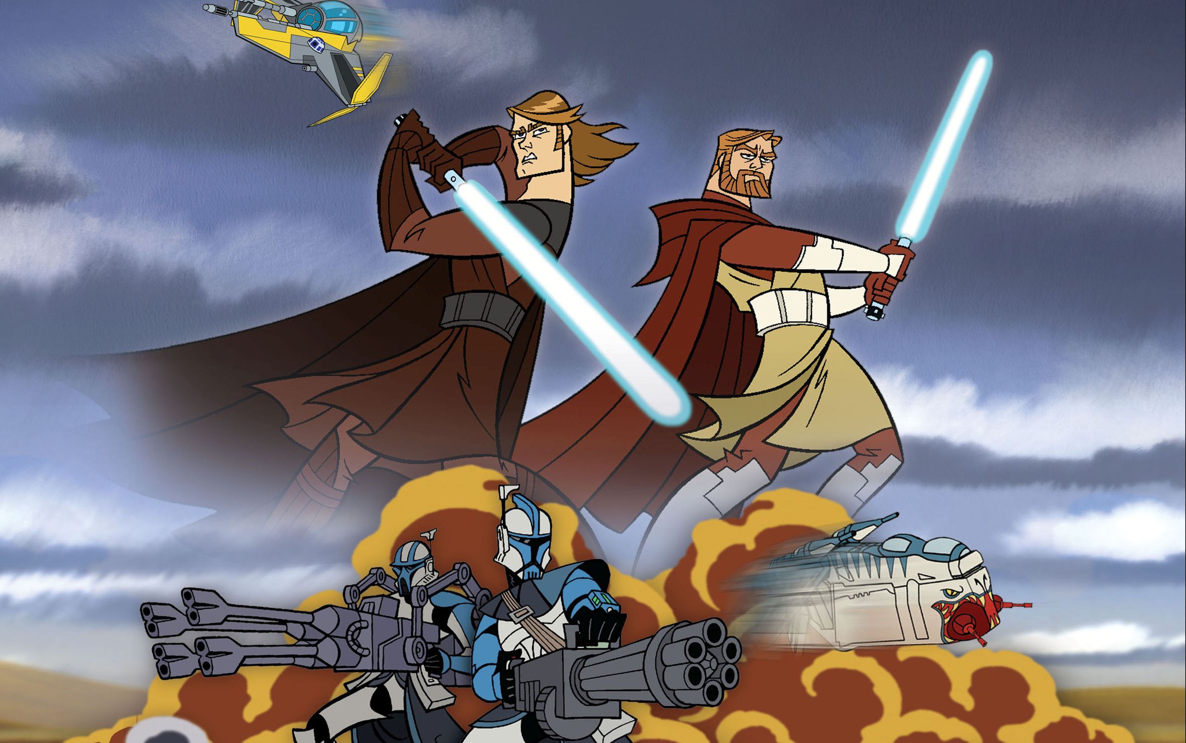 Anakin Skywalker Obi Wan Kenobi Clone Trooper 2362x1481