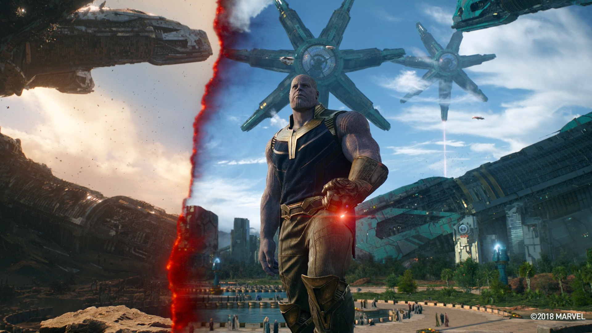 Thanos Marvel Cinematic Universe The Avengers Avengers Infinity War Infinity Gauntlet 1920x1080