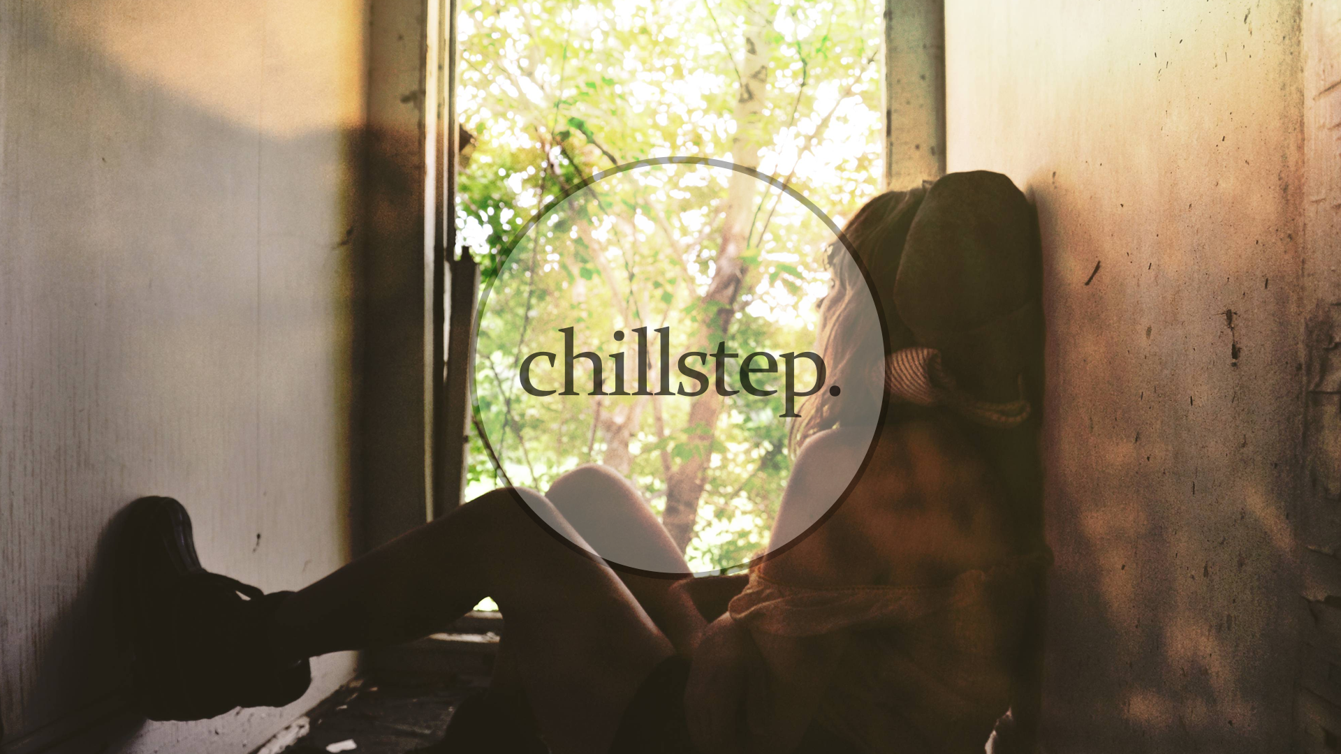 Chillstep Tatof Typography Digital Art Artwork Trees Ruin Window Women 1920x1080