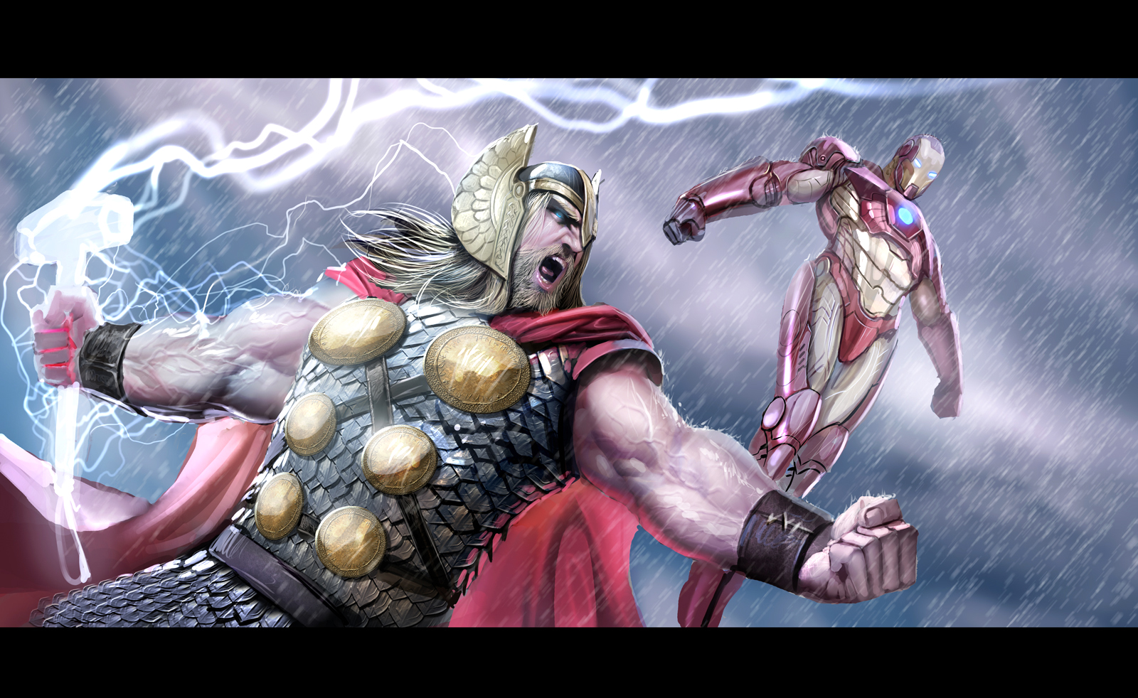 Nebezial Thor Iron Man The Avengers 1600x982