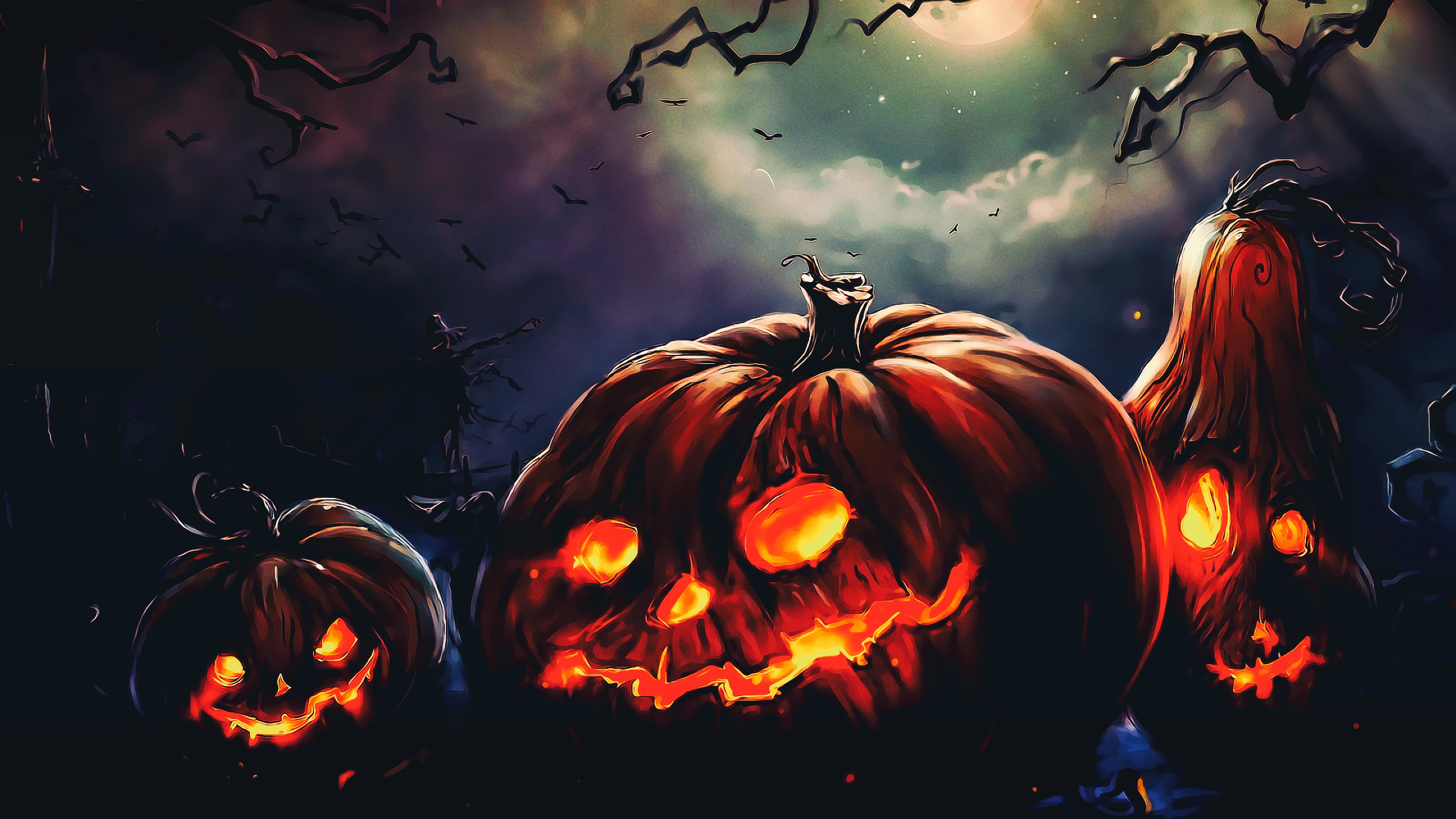 Halloween Terror Night Fantasy Art Photoshop 3840x2160
