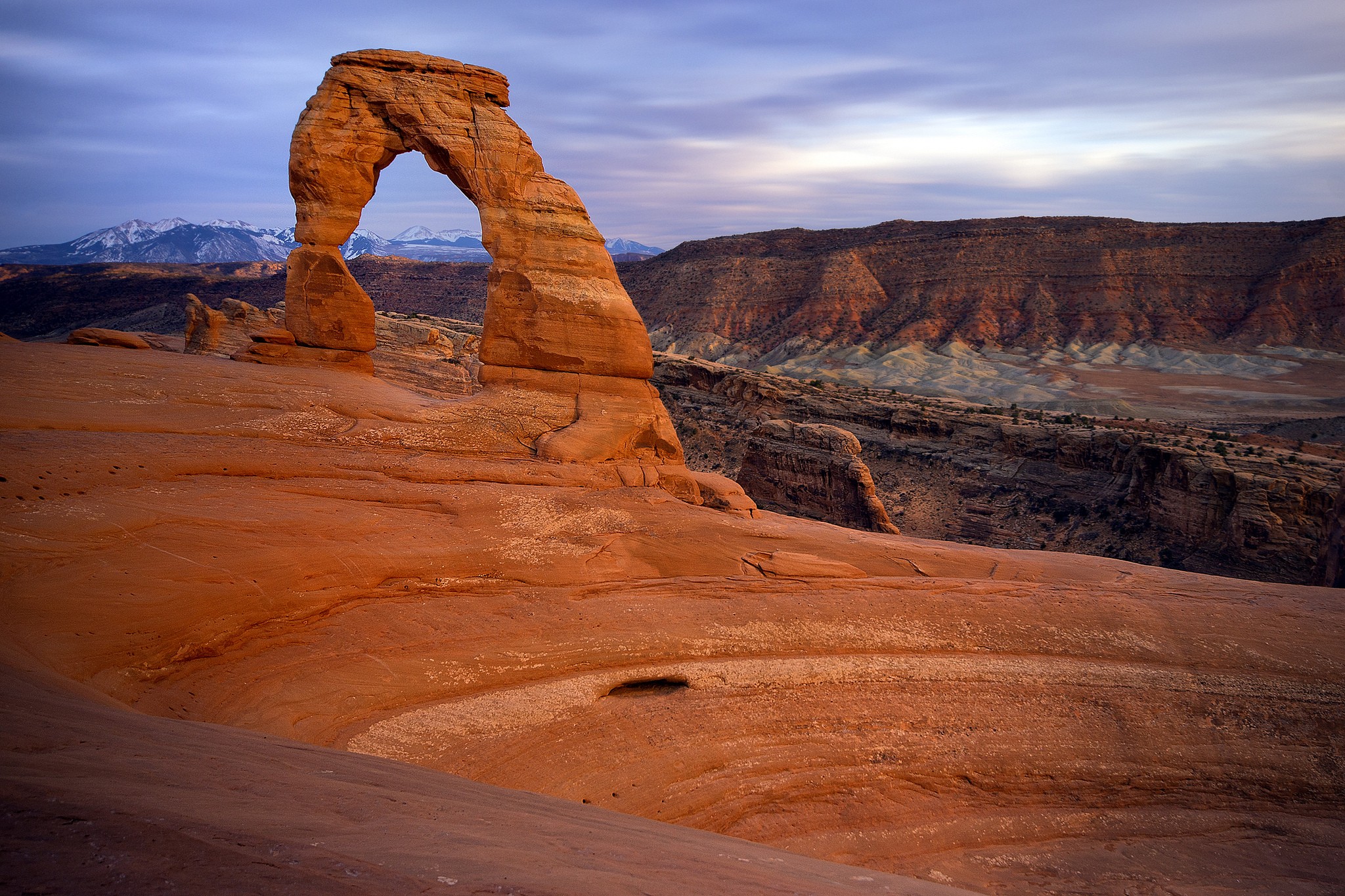 USA Landscape Arches National Park National Park Utah Mountains Rock Formation 2048x1365