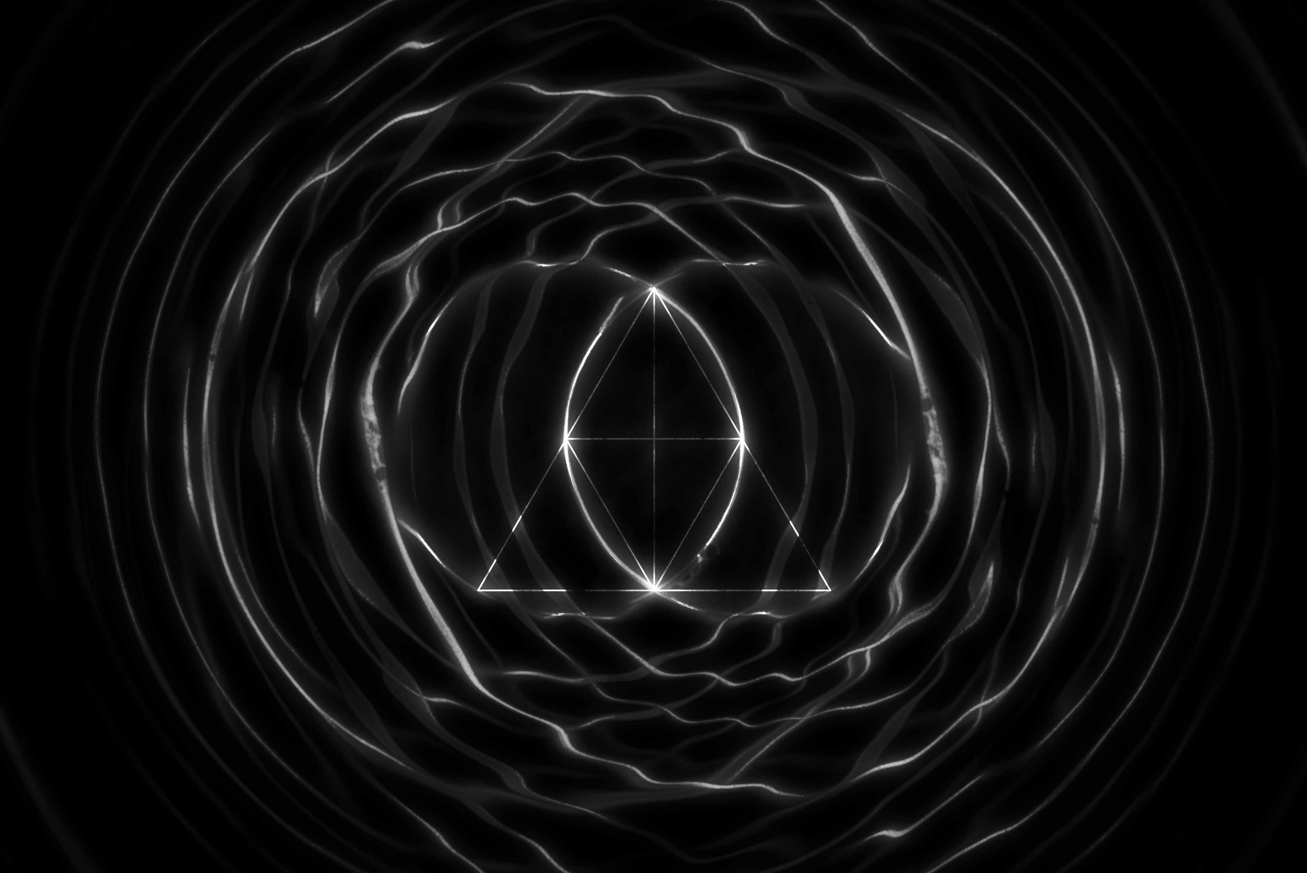 The Glitch Mob Abstract Triangle Monochrome Artwork 4240x2832