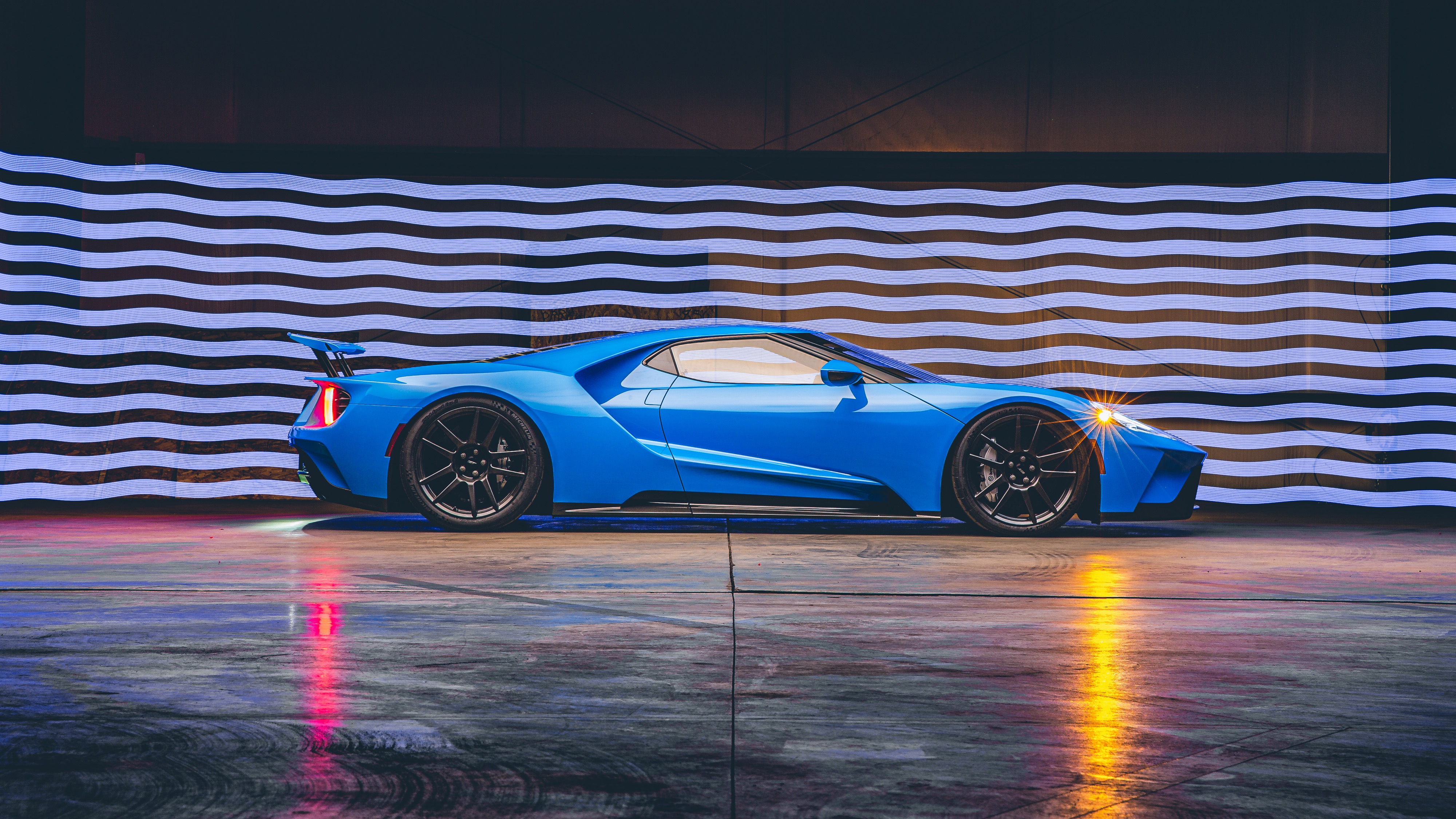 Ford Ford GT 2017 Ford GT Ford GT Riviera Blue Blue Supercars Side View 4000x2250