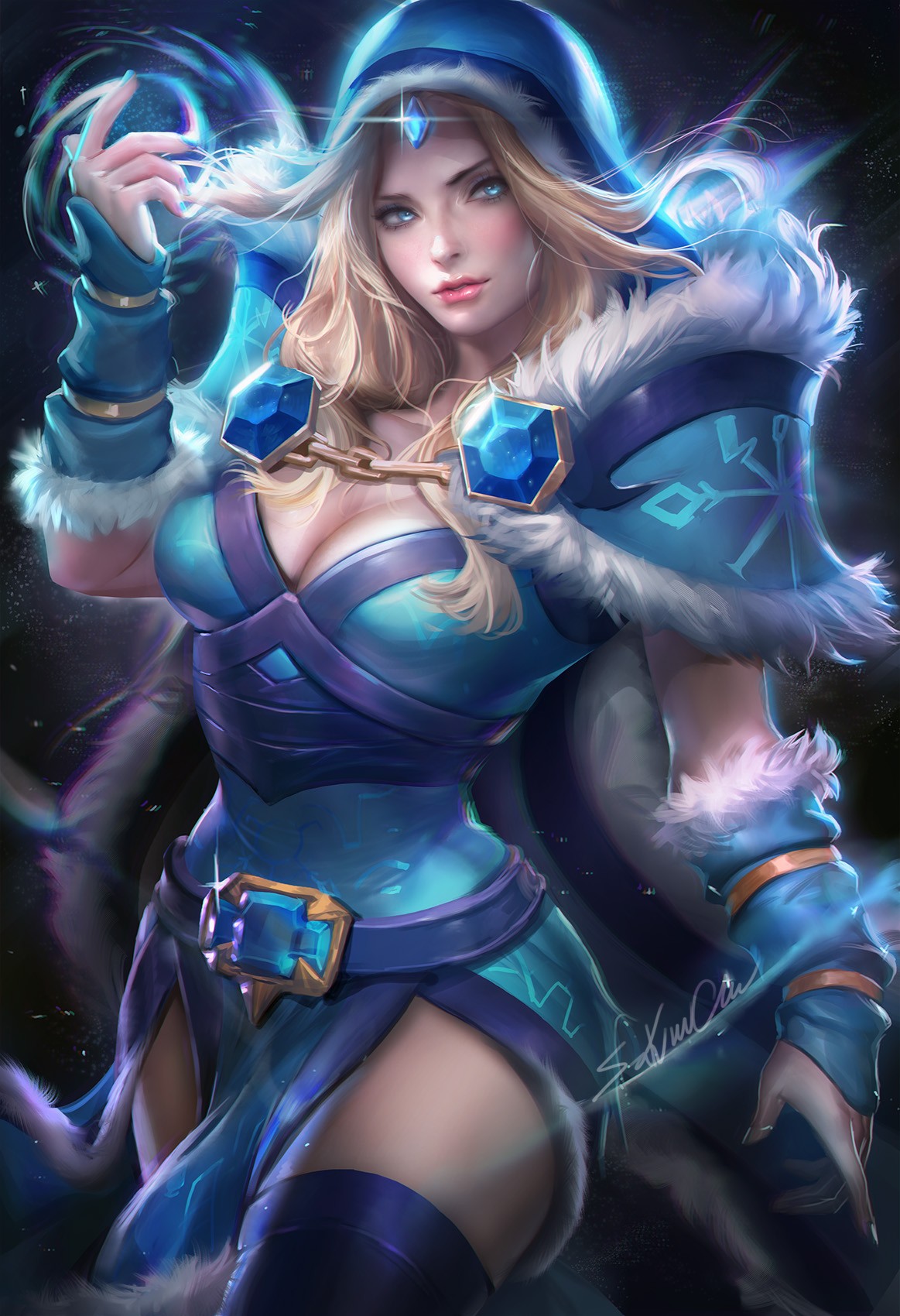 Sakimichan Realistic Dota 2 Rylai Crystal Maiden DOTA2 1163x1700