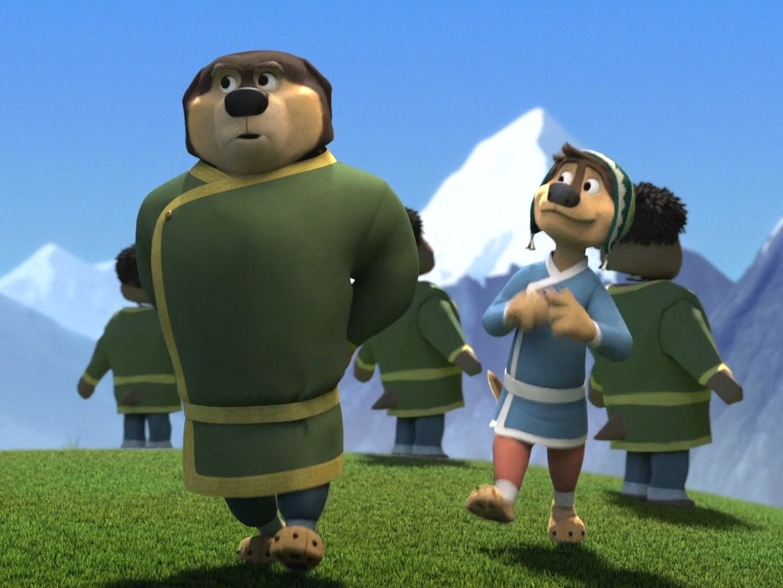 Rock Dog Movies Dog Anthro Screen Shot Screengrab Animals Mountains Grass 3D Cartoon Clothing 1105x829
