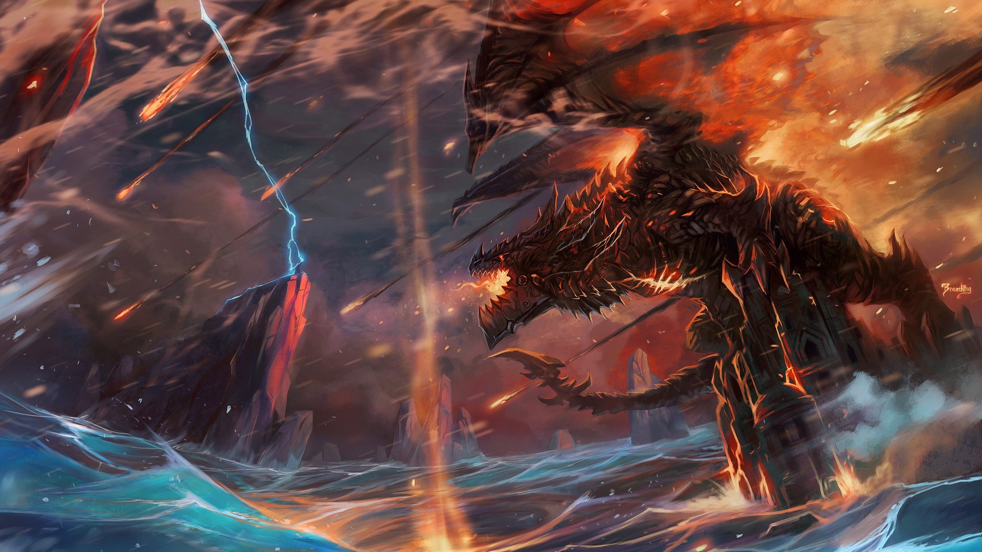 Dragon World Of Warcraft Cataclysm Deathwing Thrall Video Games 1920x1080