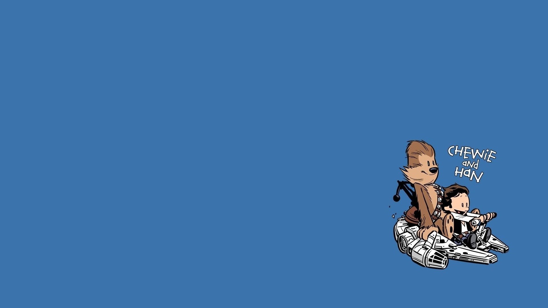 Minimalism Calvin And Hobbes Star Wars Brian Kesinger 1920x1080