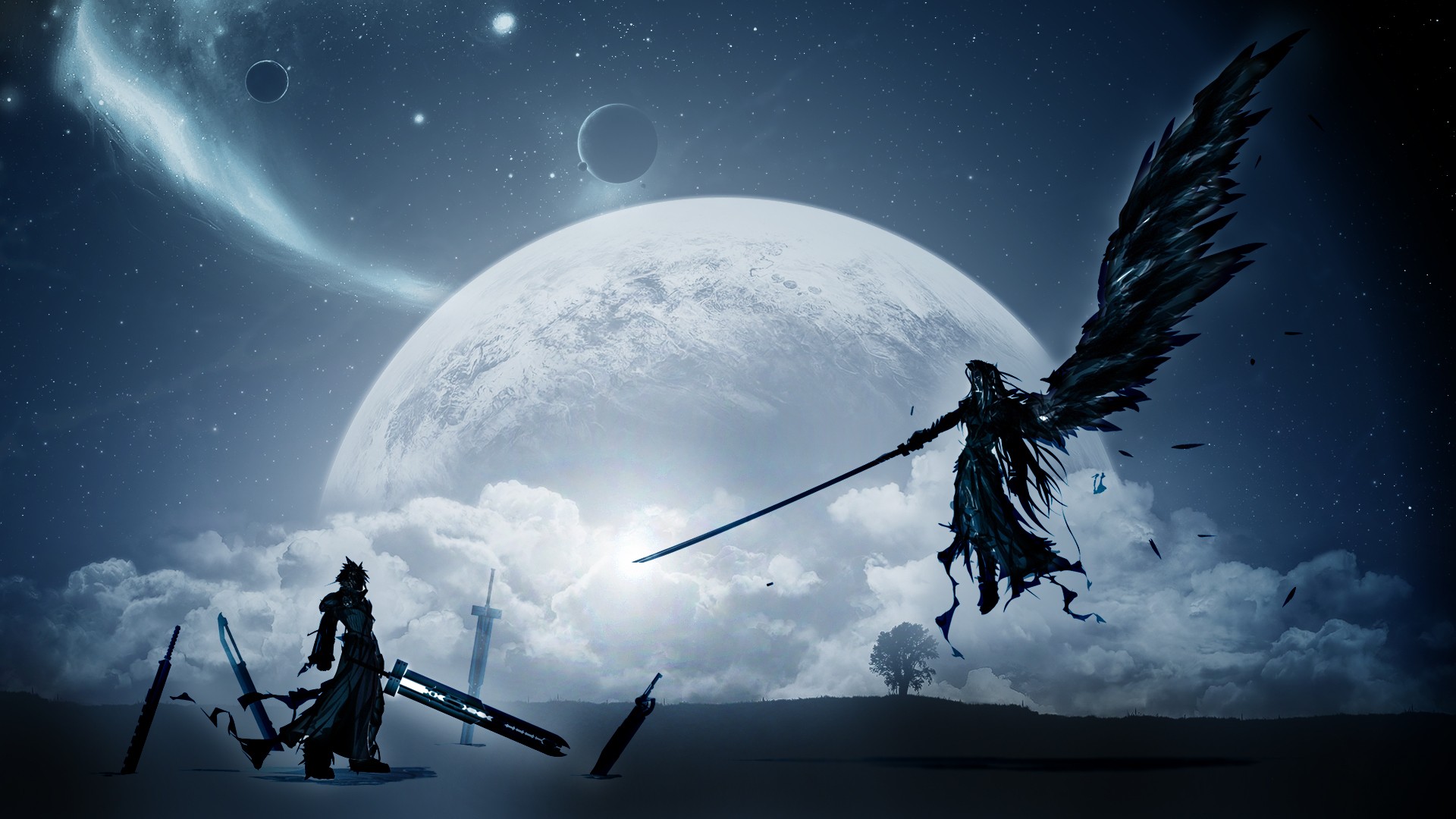 Sephiroth Cloud Strife Video Games Final Fantasy Vii Final Fantasy Vii Advent Children 1920x1080