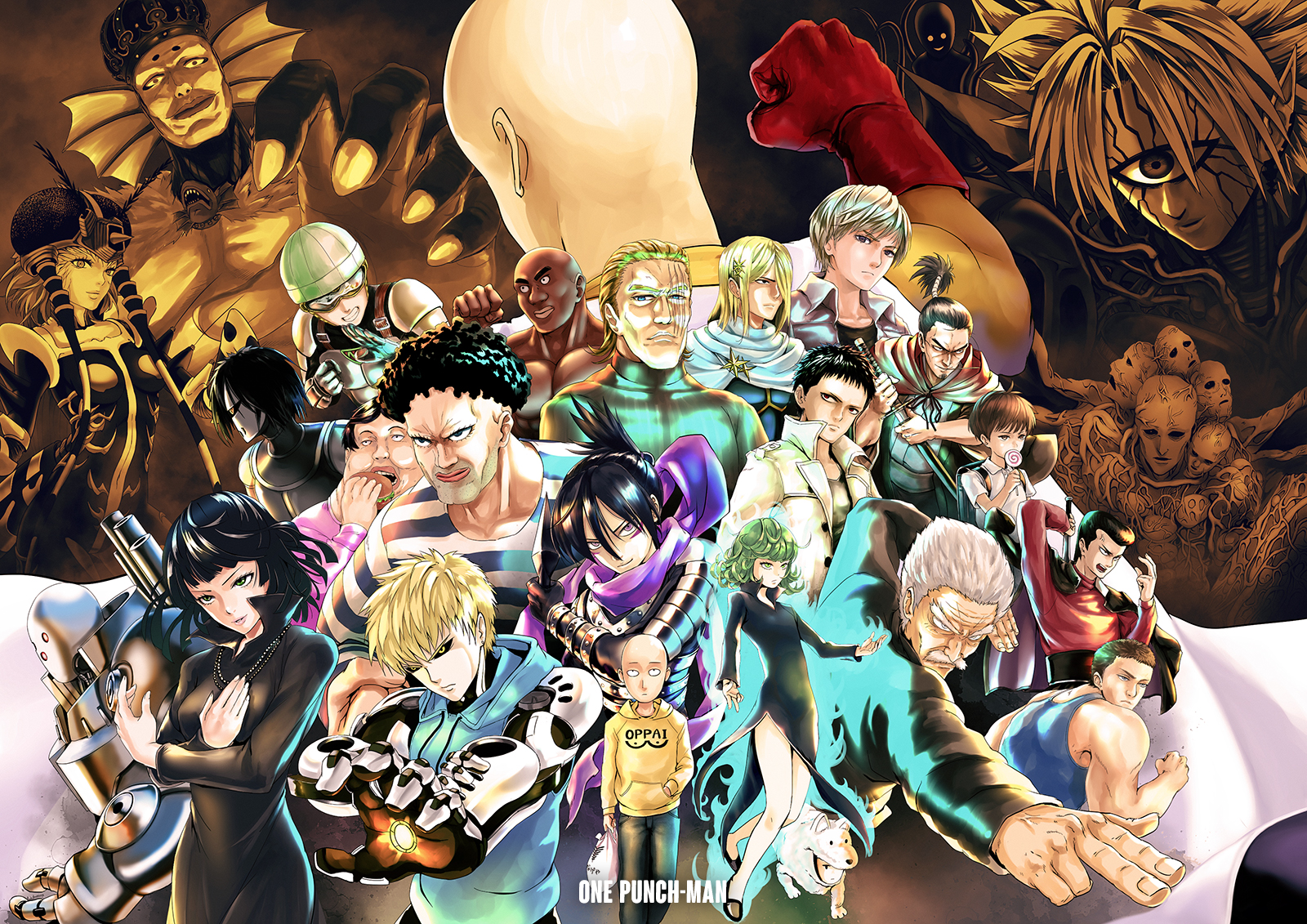 One Punch Man Sea King One Punch Man Mosquito Girl One Punch Man Lord Boros One Punch Man Melzalgald 1600x1131