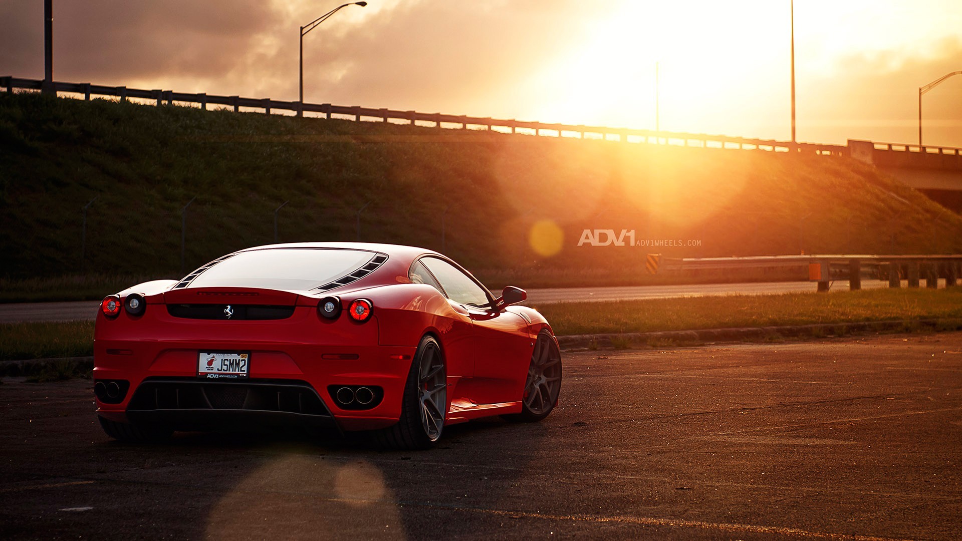 Car Ferrari Ferrari F430 Sunset Red Cars ADV 1 Wheels 1920x1080