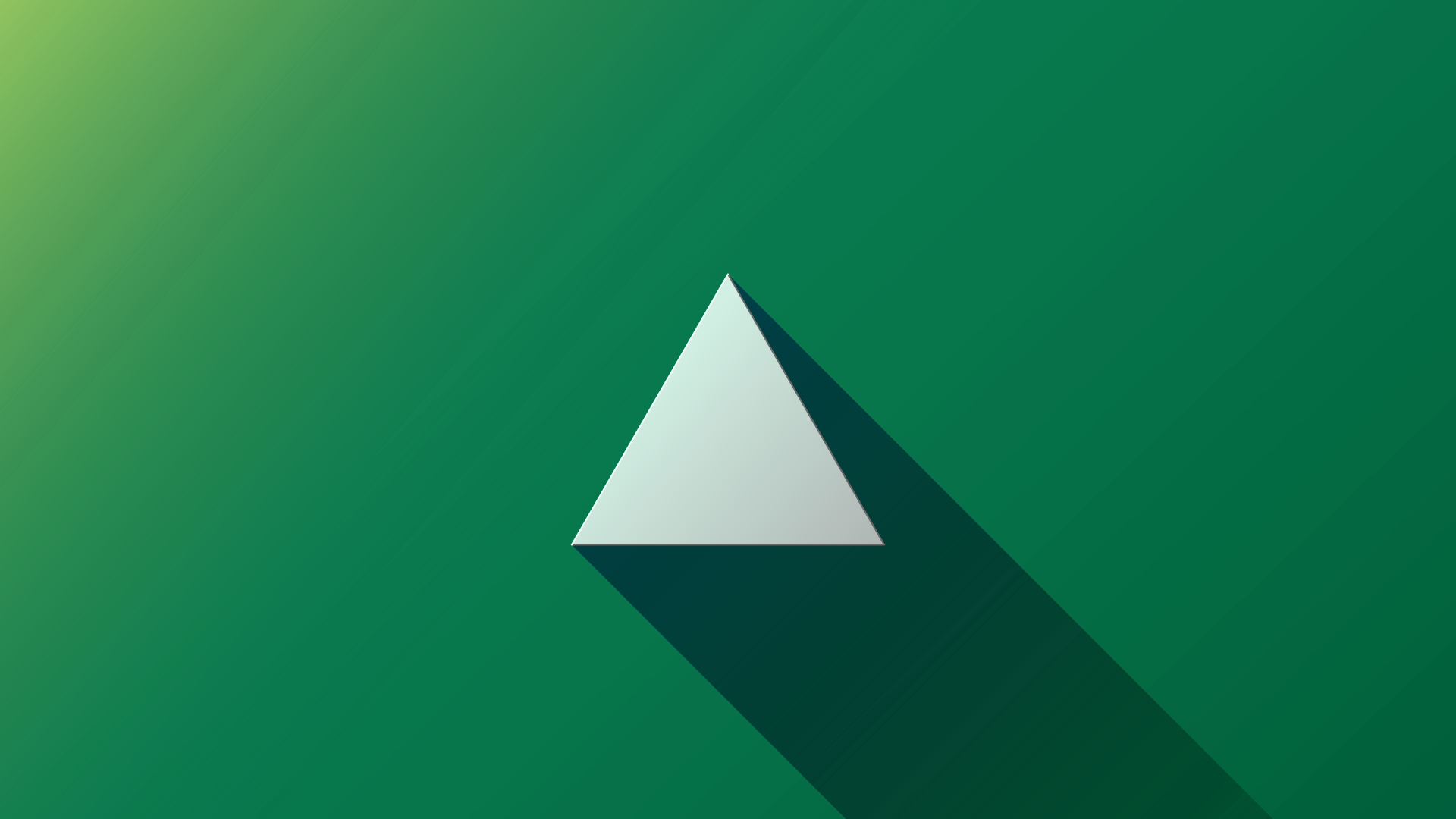 Minimalism Triangle Light Effects Green Green Background Simple 1920x1080