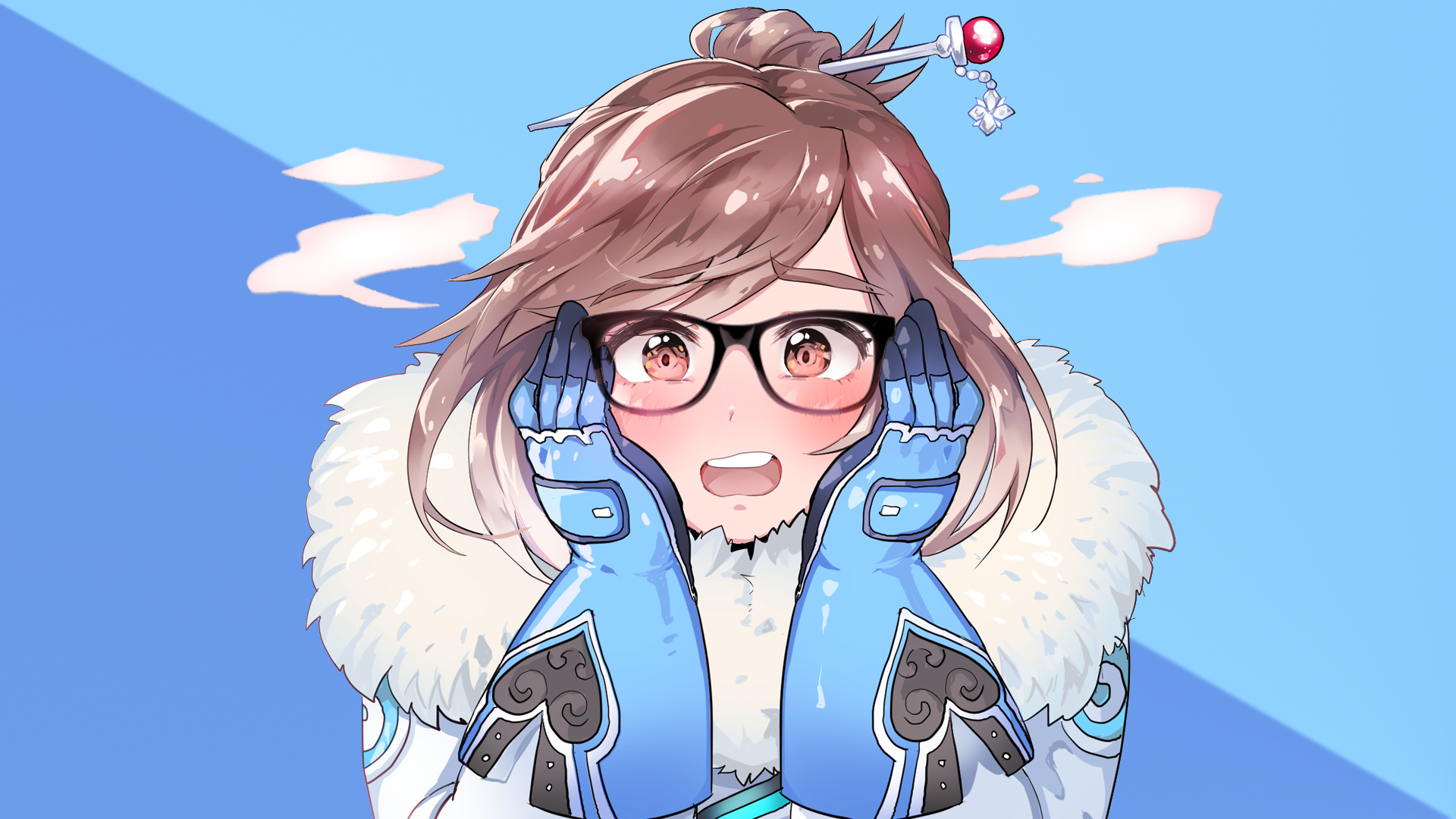 Overwatch Mei Ling Zhou Mei Overwatch Cyan 1920x1080