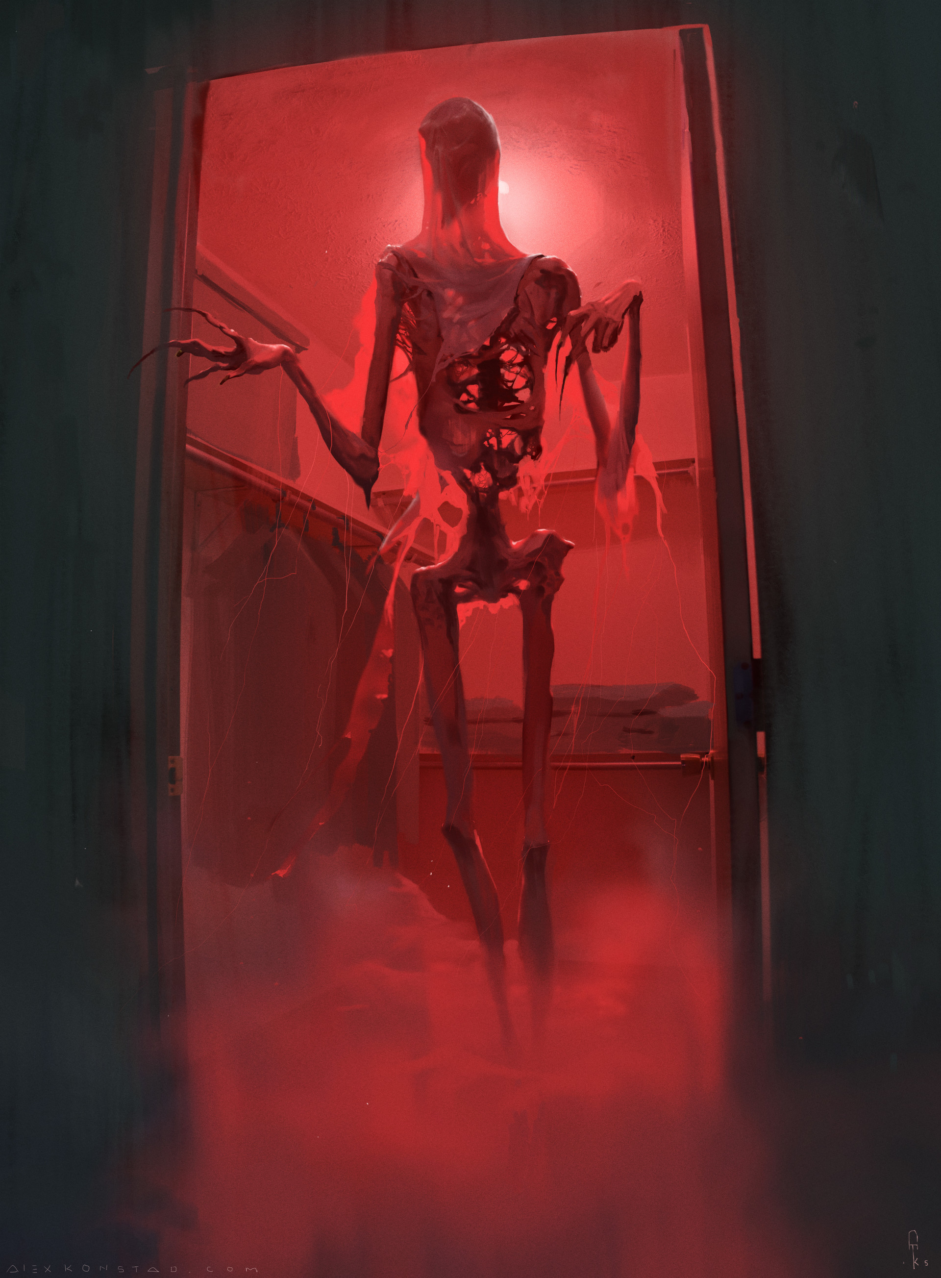 Alex Konstx Nightmare Drawing Bathroom Skeleton 1920x2607