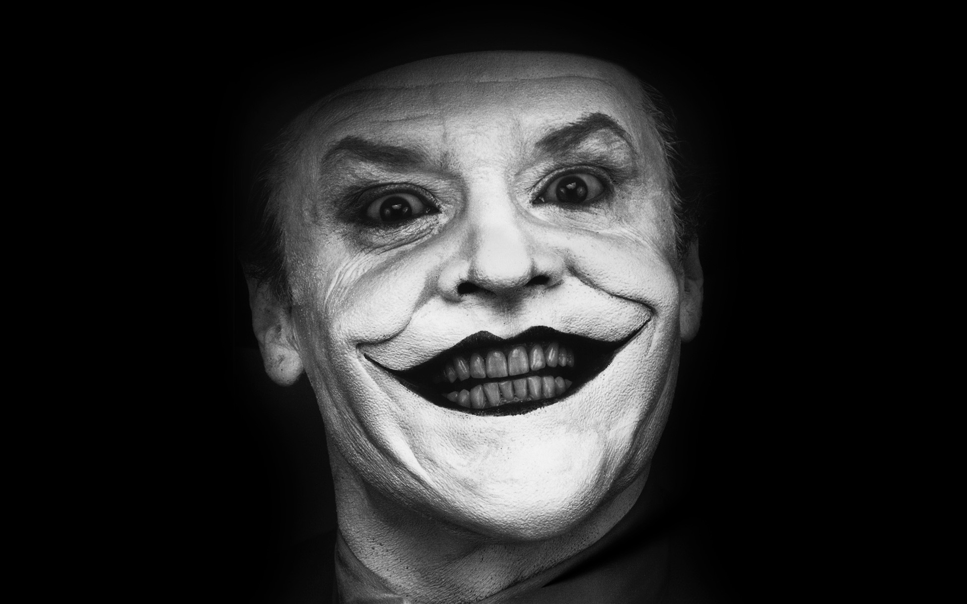 Jack Nicholson Joker Joker Jack Nicholson Monochrome Smiling Face Actor Movies 1920x1200