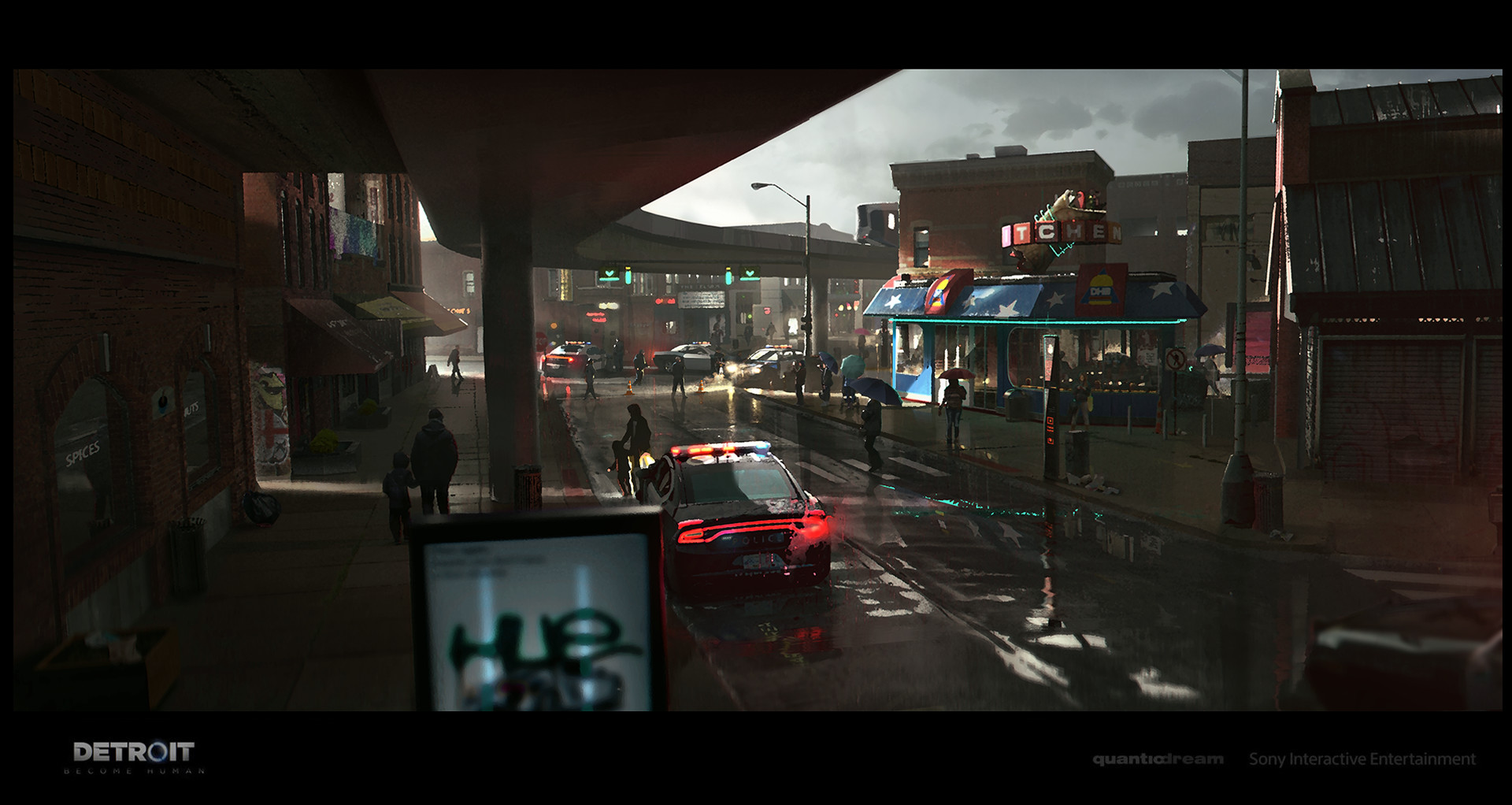 Digital Artwork Antoine Boutin Detroit Become Human Video Games Futuristic People City Detroit Becom 1920x1022