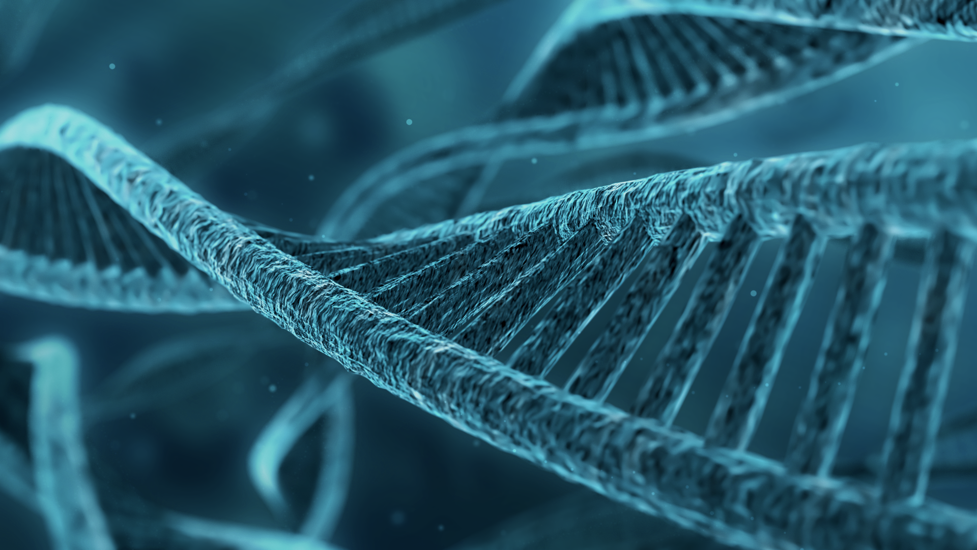 DNA Blue 3D Depth Of Field Cyan 1920x1080