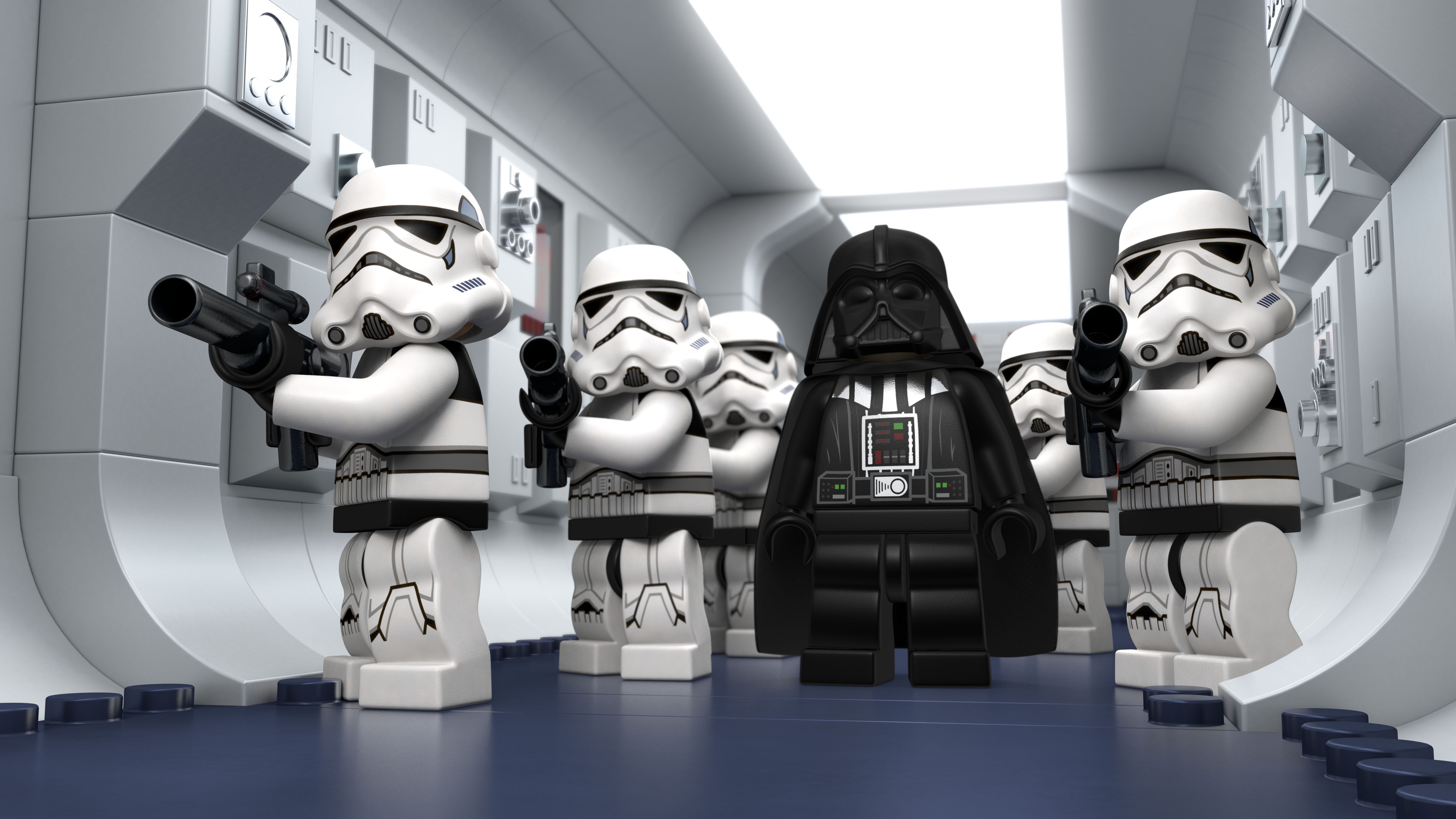 Star Wars LEGO Star Wars Darth Vader Stormtrooper Render CGi Sith LEGO 3D Digital Art Galactic Empir 5333x3000