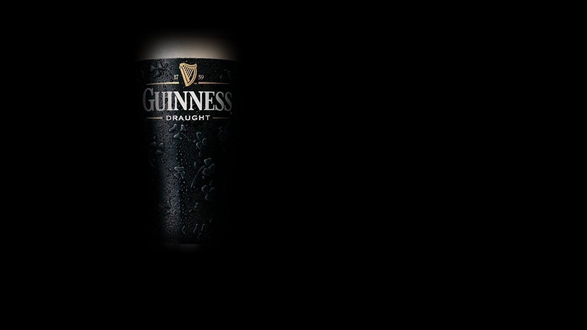 Beer Guinness Black Background 1920x1080