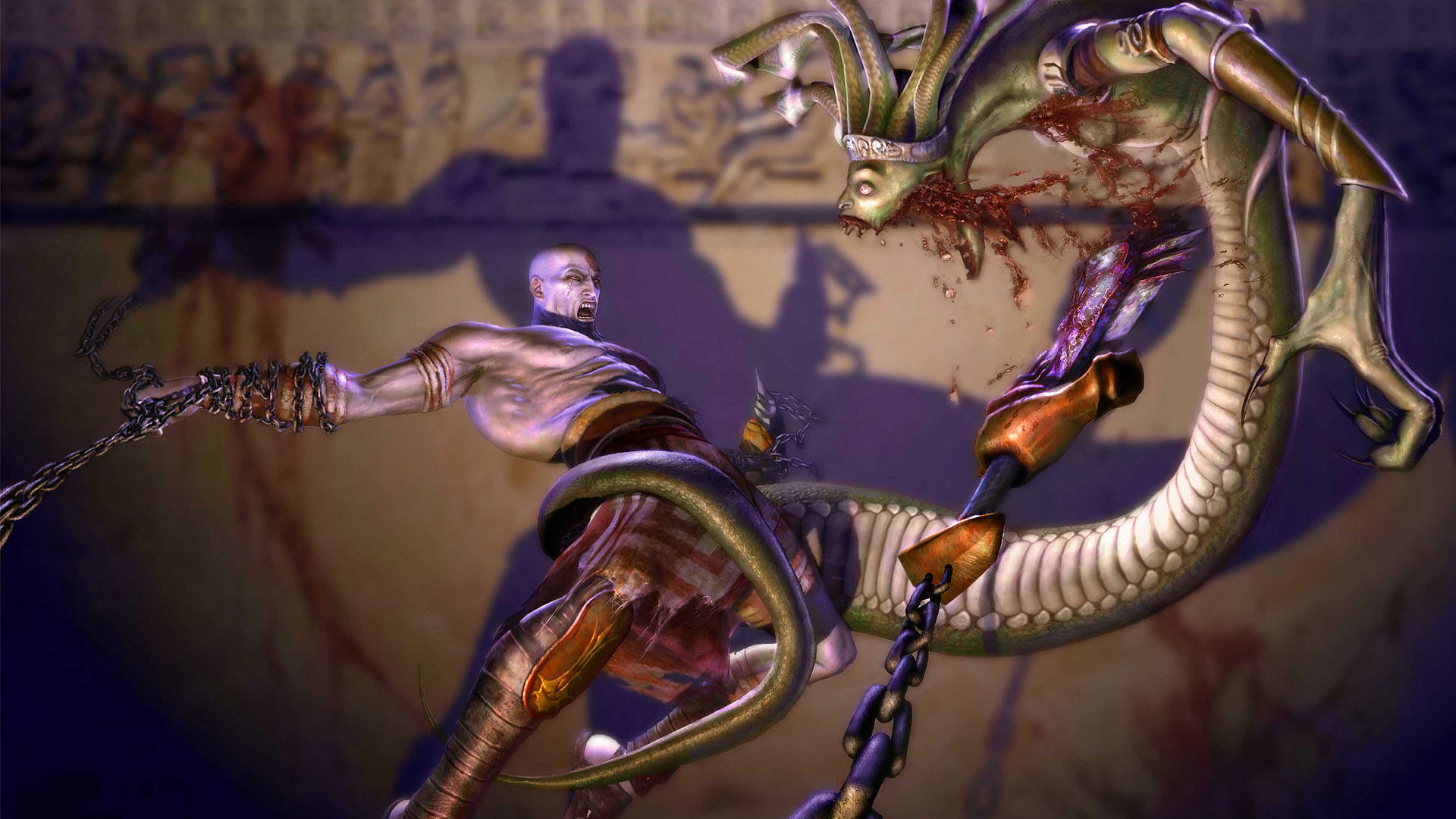 Kratos God Of War God War Medusa 1920x1080