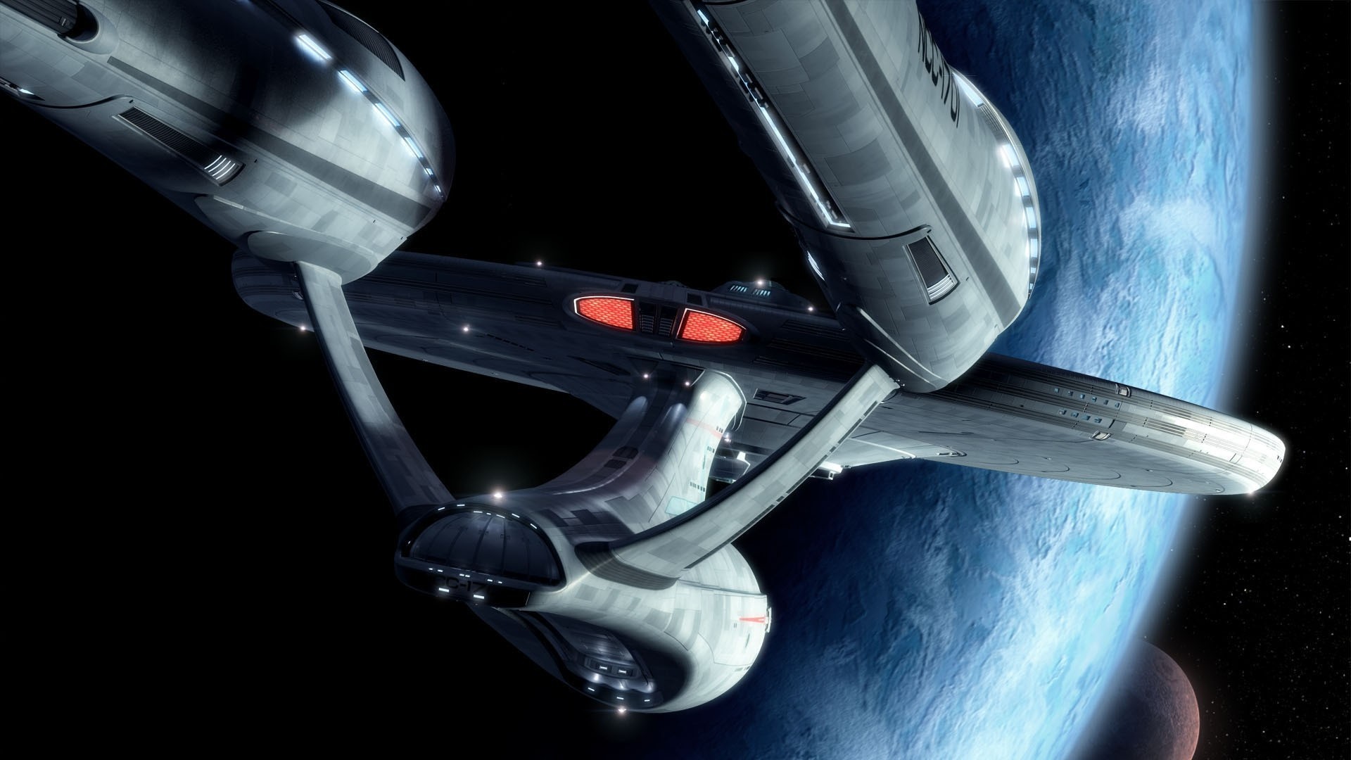 Star Trek Space Science Fiction USS Enterprise Spaceship Space Art 1920x1080