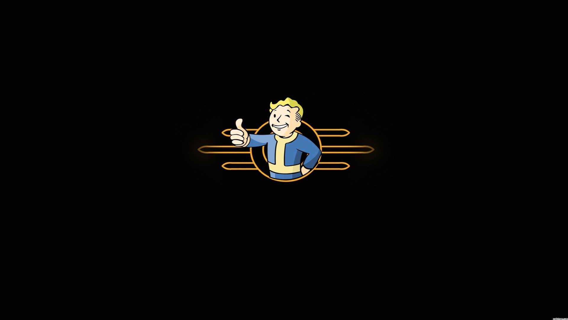 Fallout Vault Boy Minimalism Video Games 1920x1080