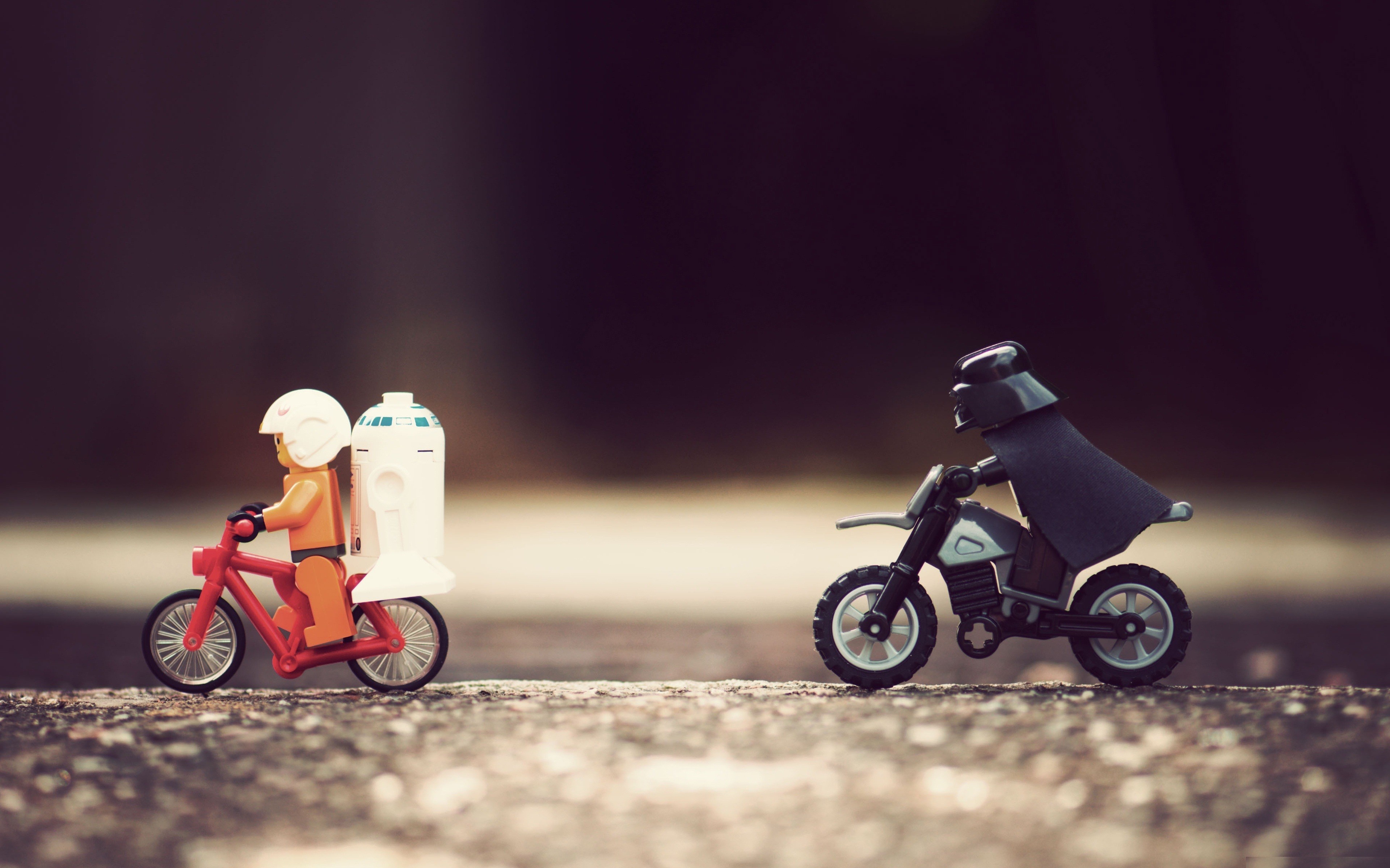 Star Wars LEGO Science Fiction Movies Darth Vader Luke Skywalker Toys Humor Star Wars Humor R2 D2 3840x2400