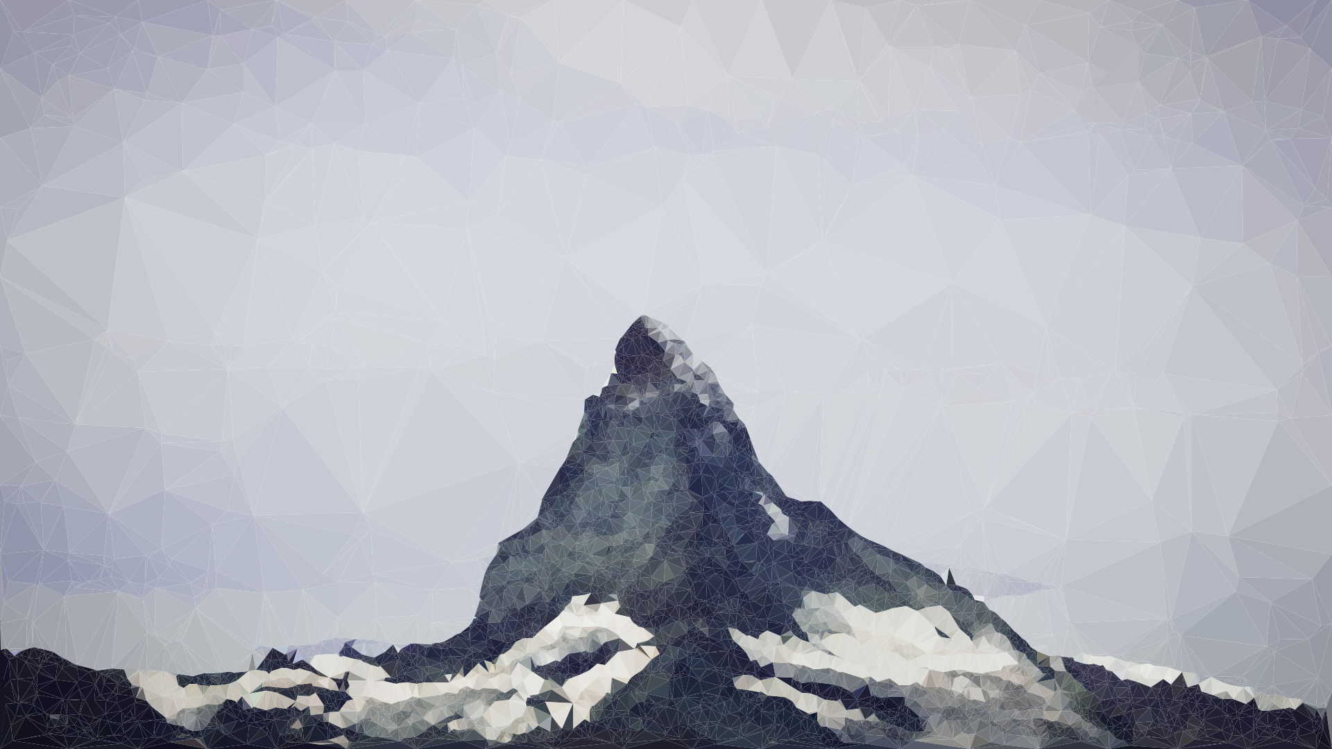 Geometry Low Poly Mountains Network 1920x1080