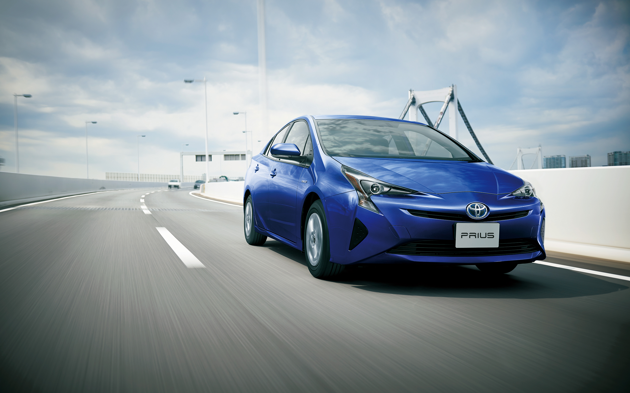 Toyota Prius Car Vehicle Electric Car Road Motion Blur 2560x1600