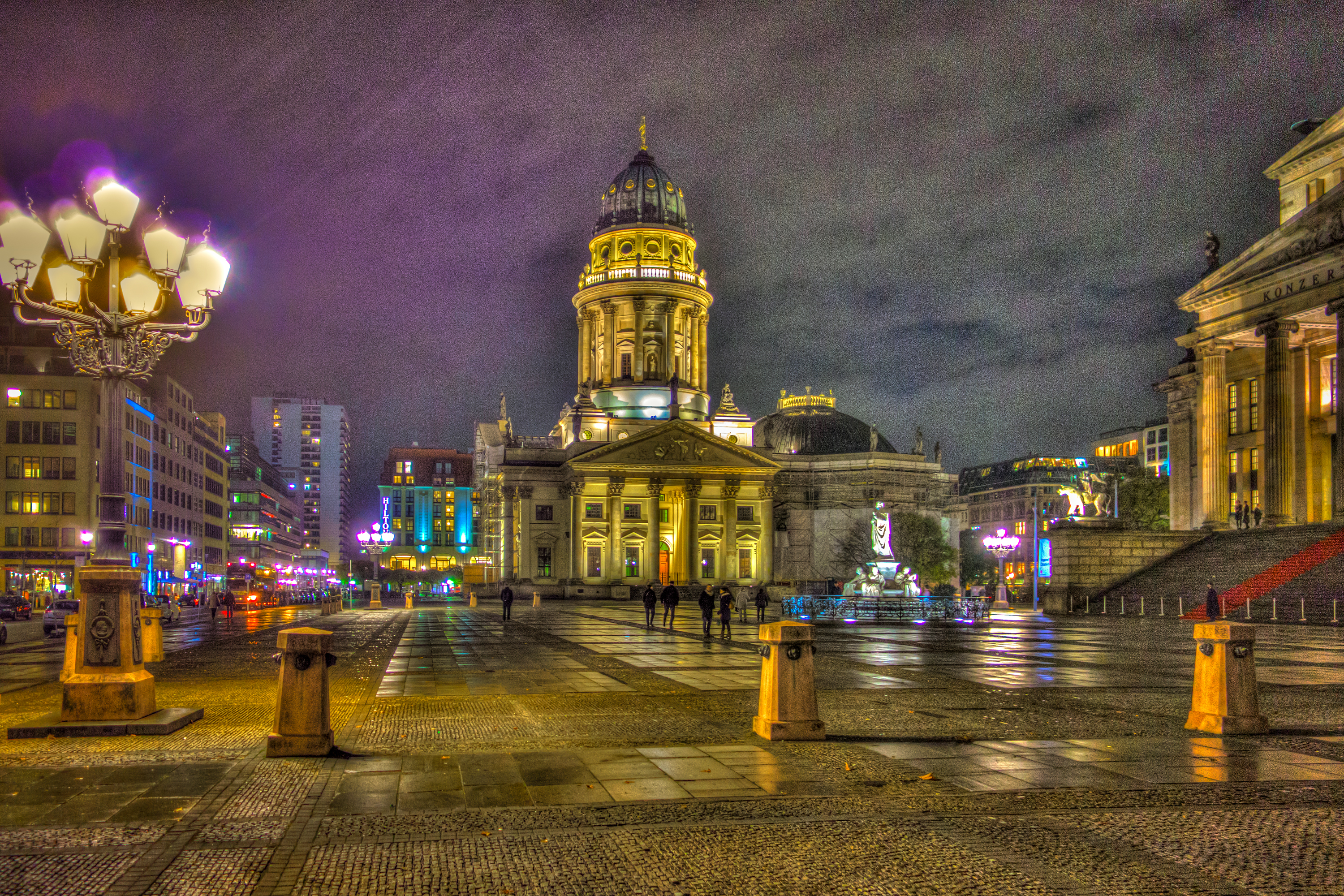 Berlin Germany Church Building Architecture Night Light 3000x2000