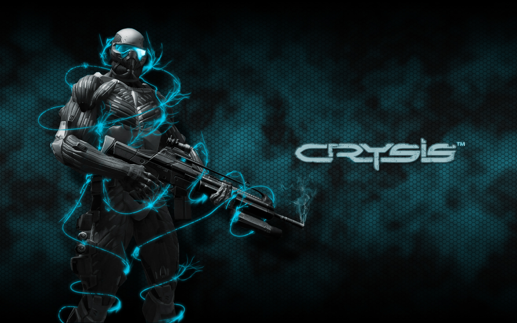 Crysis Blue Soldier Gun 1680x1050