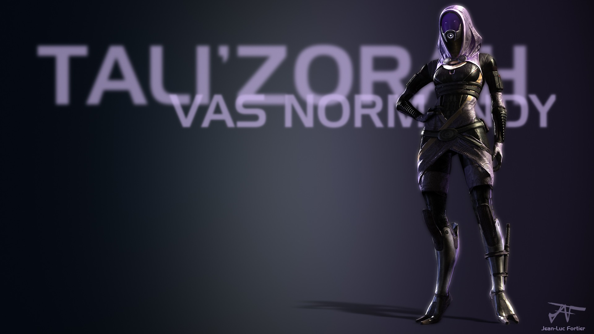 Mass Effect Video Game Characters Purple Blue Space TaliZorah 1920x1080
