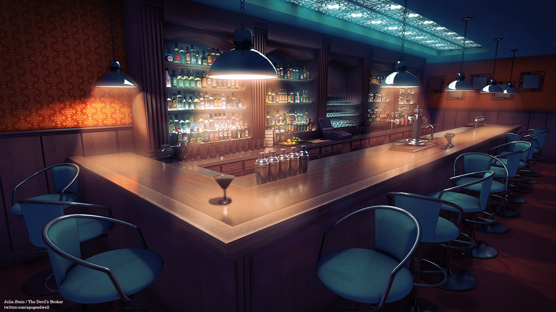 Drinking Glass Indoors Interior Bars 1920x1080