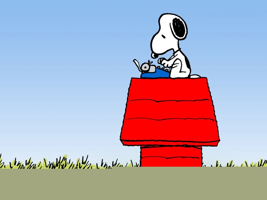 Snoopy Peanuts Comic Typewriters 1024x768