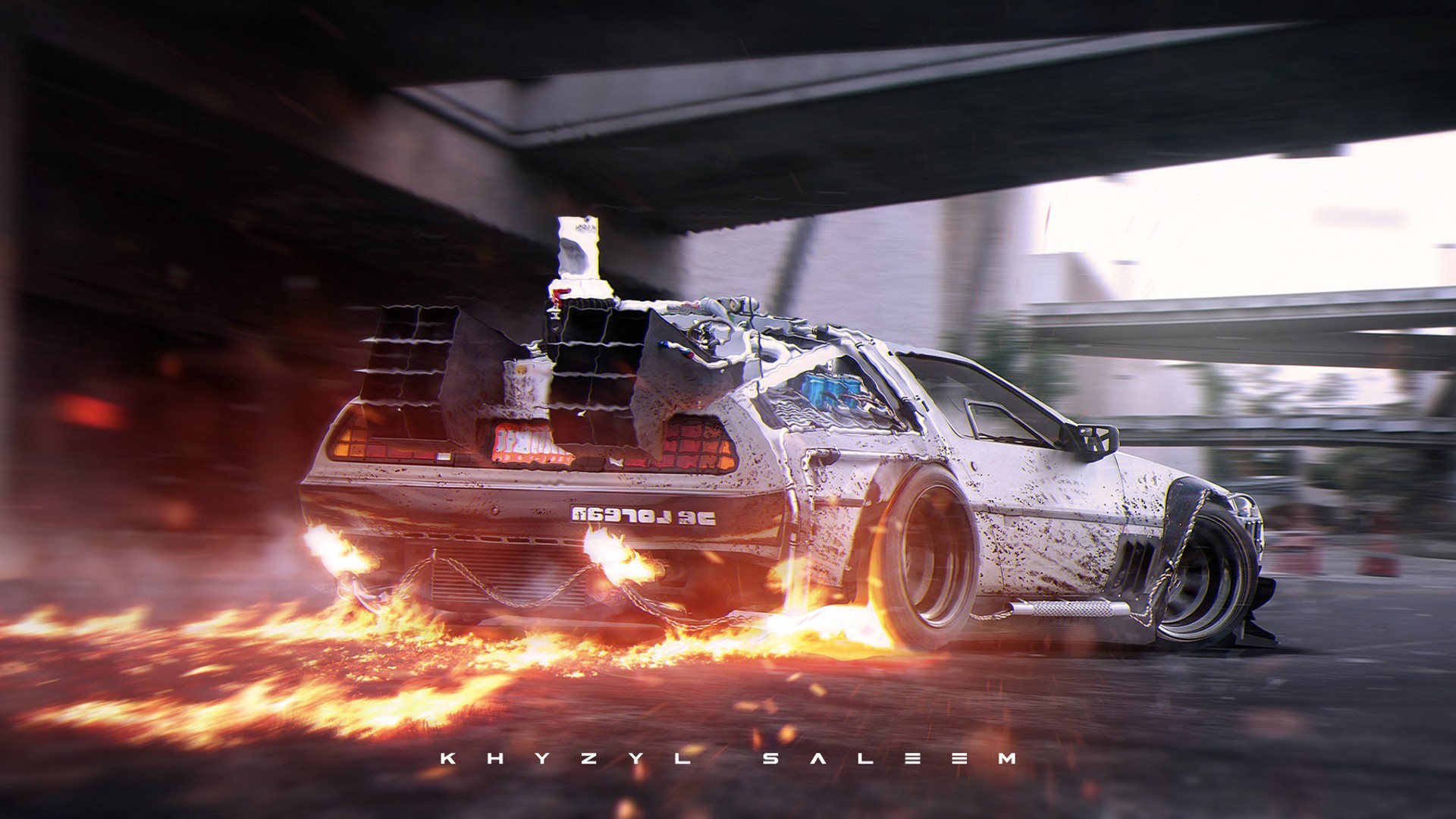 Back To The Future DeLorean Supercars Time Travel Khyzyl Saleem 1920x1080