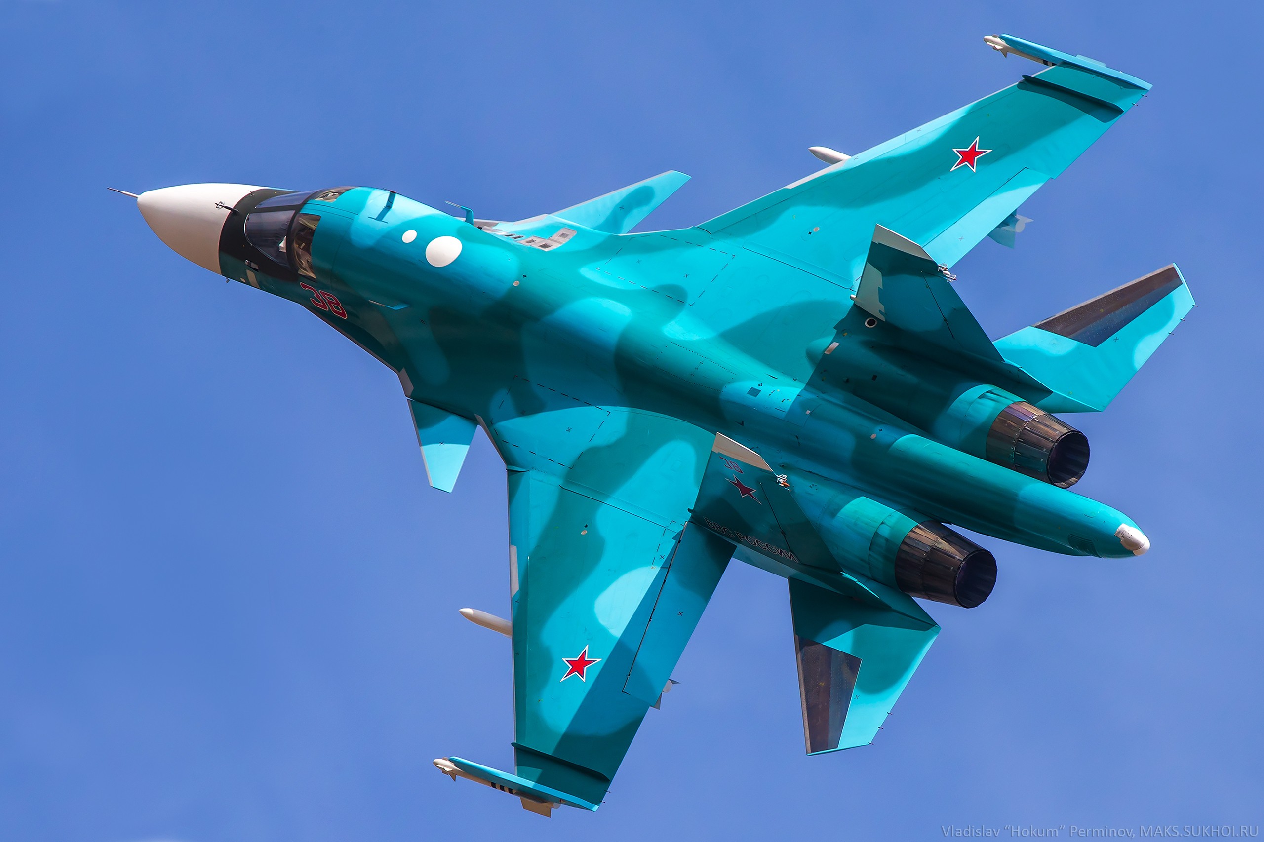 Aircraft Military Aircraft Sukhoi Su 34 Russian Army Army Cyan 2560x1706