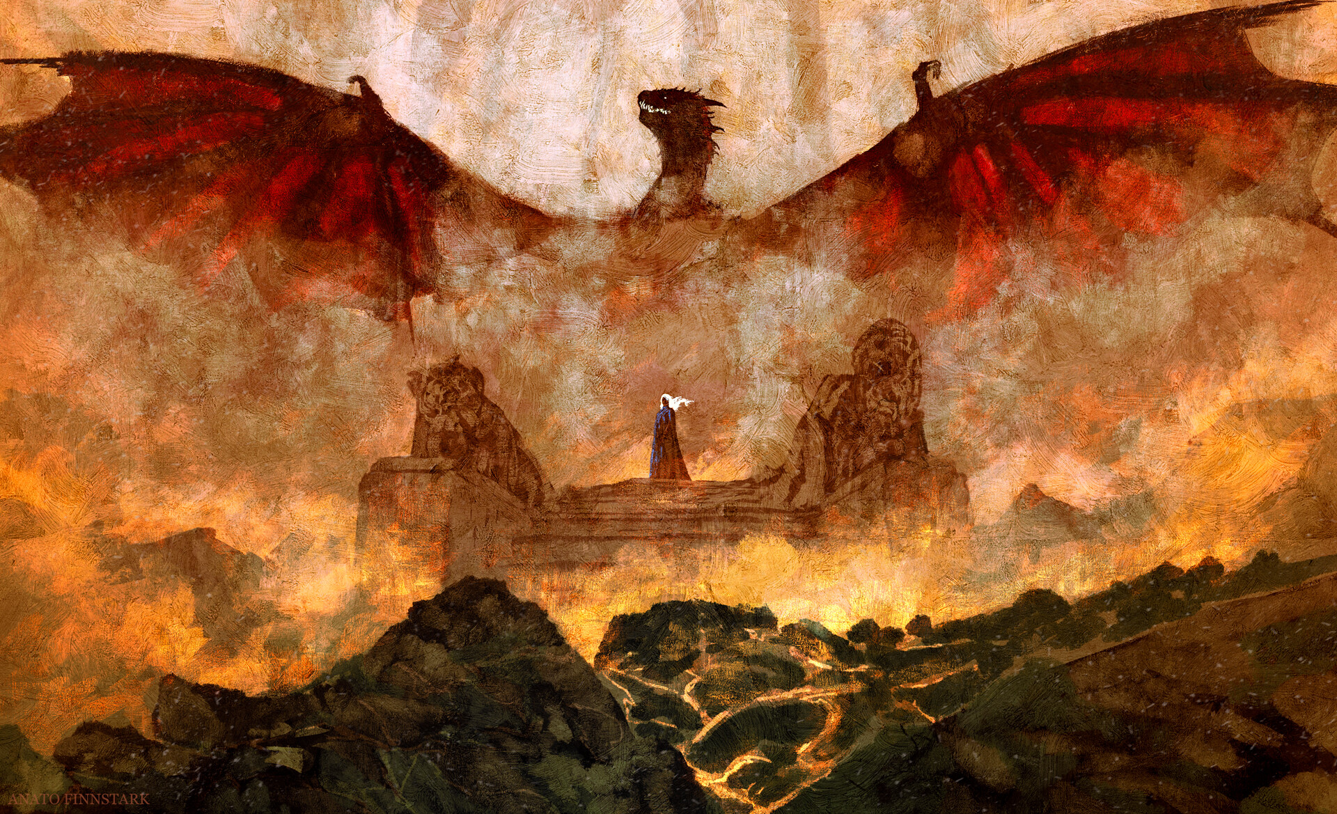 Fantasy Art Daenerys Targaryen Dragon Game Of Thrones Wallpaper Resolution 19x1169 Id 3350 Wallha Com
